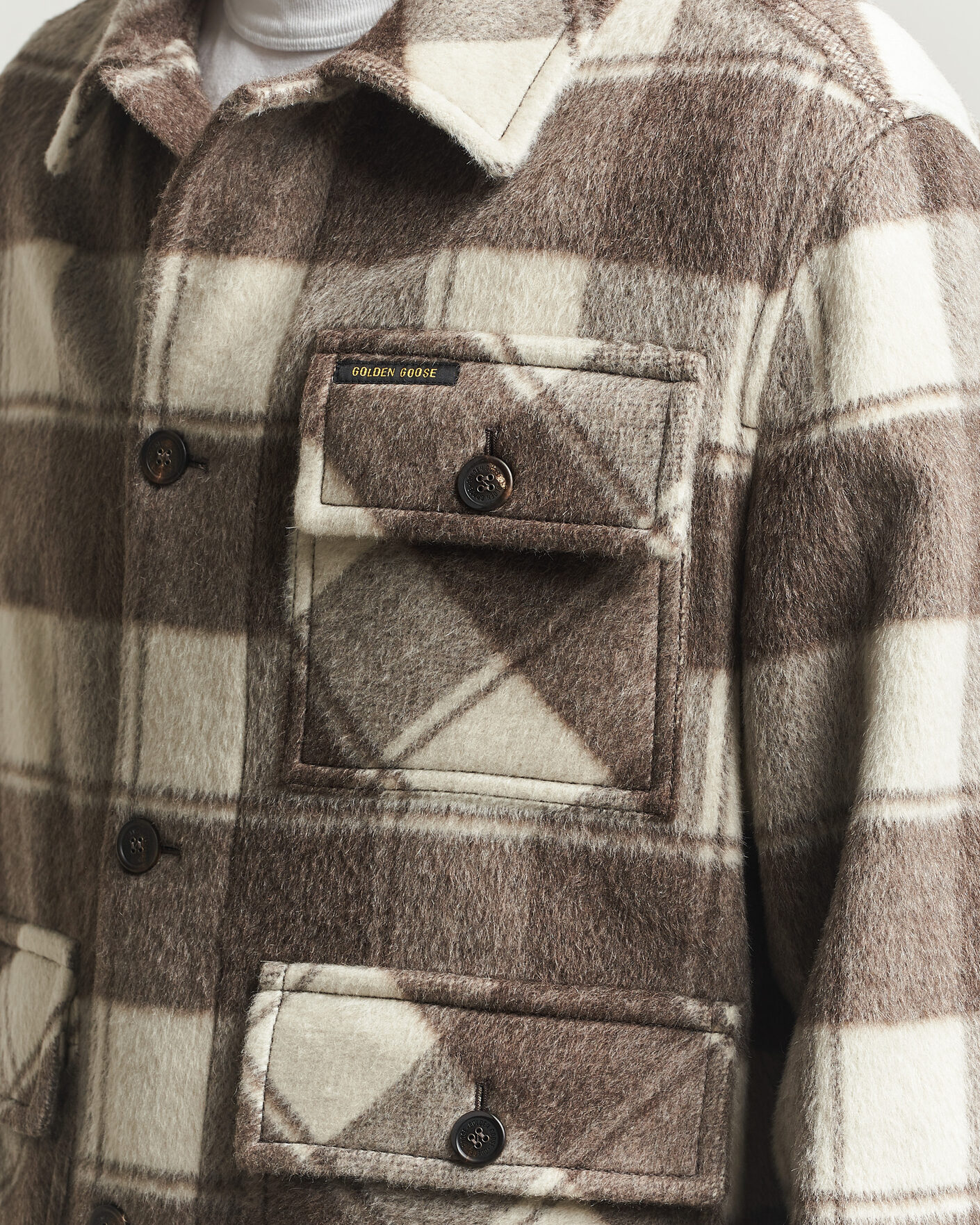 Homme | Manteaux Et Vestes | Golden Goose | Wool/Mohair Work Jacket Brown/White