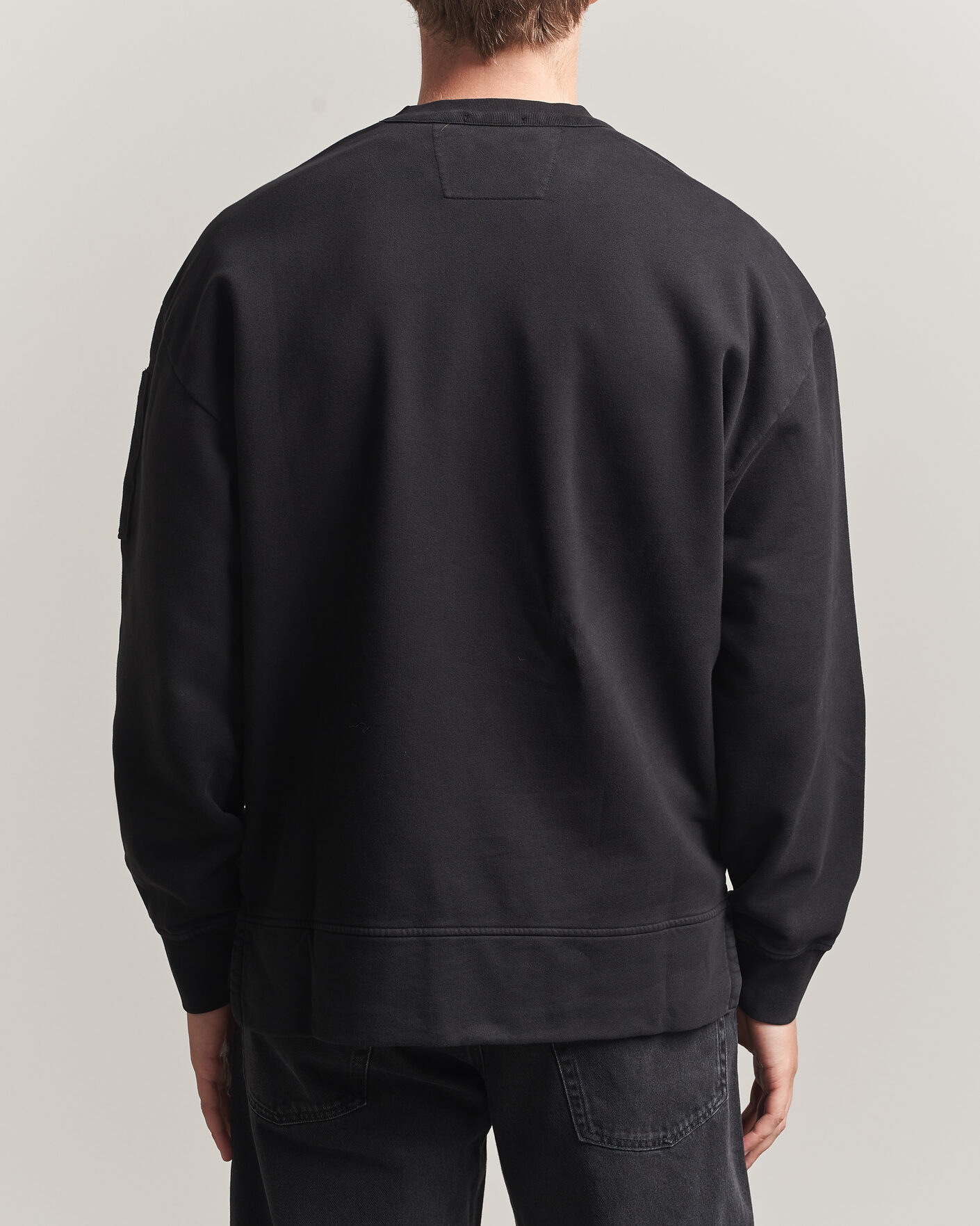 Homme | Pulls Et Tricots | C.P. Company | Brushed Emerized Fleece Lens Sweatshirt Black