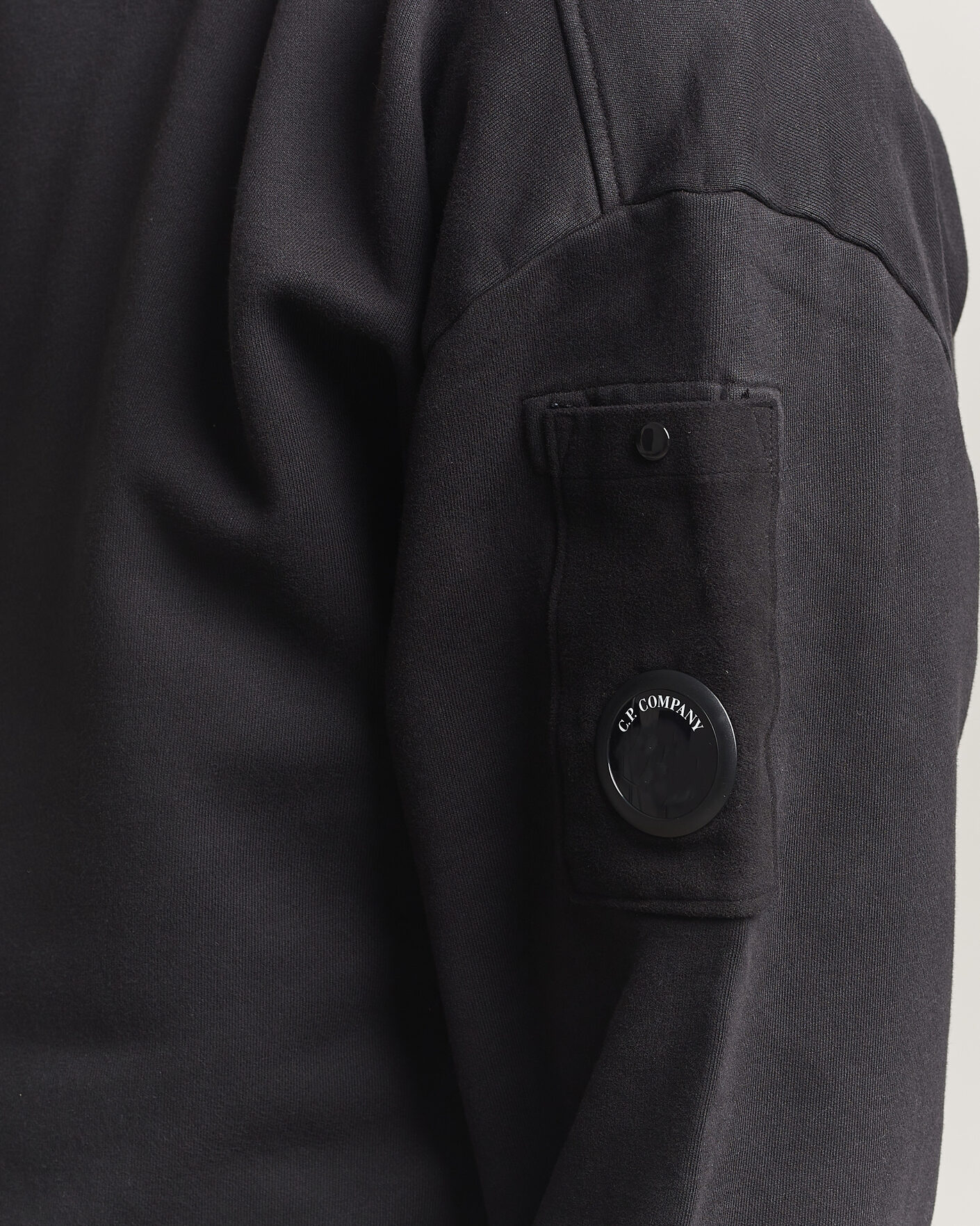 Homme | Pulls Et Tricots | C.P. Company | Brushed Emerized Fleece Lens Sweatshirt Black