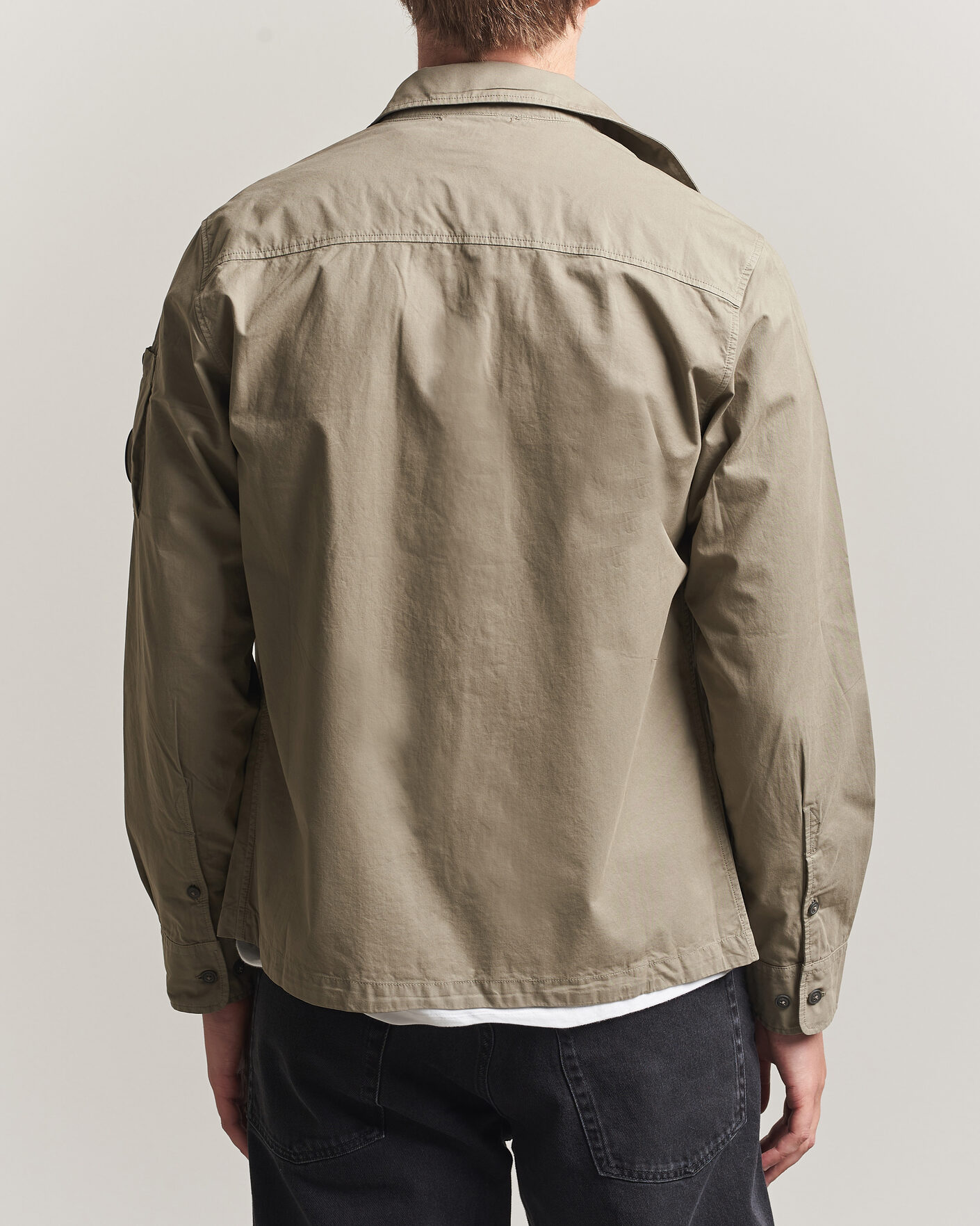 Heren | Overhemden | C.P. Company | Organic Cotton Gabardine Zip Overshirt Grey