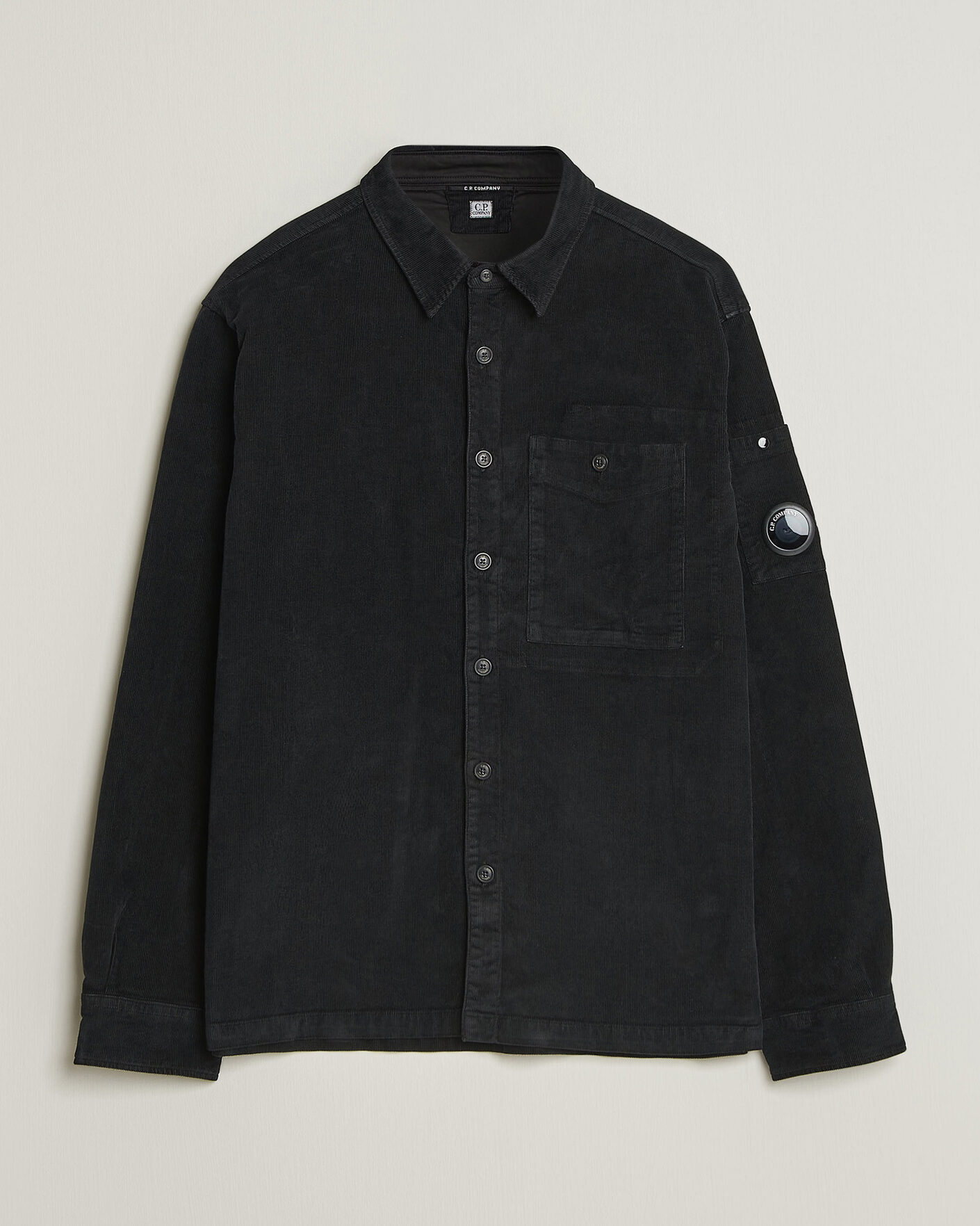 Heren | Overhemden | C.P. Company | Corduroy Lens Overshirt Black