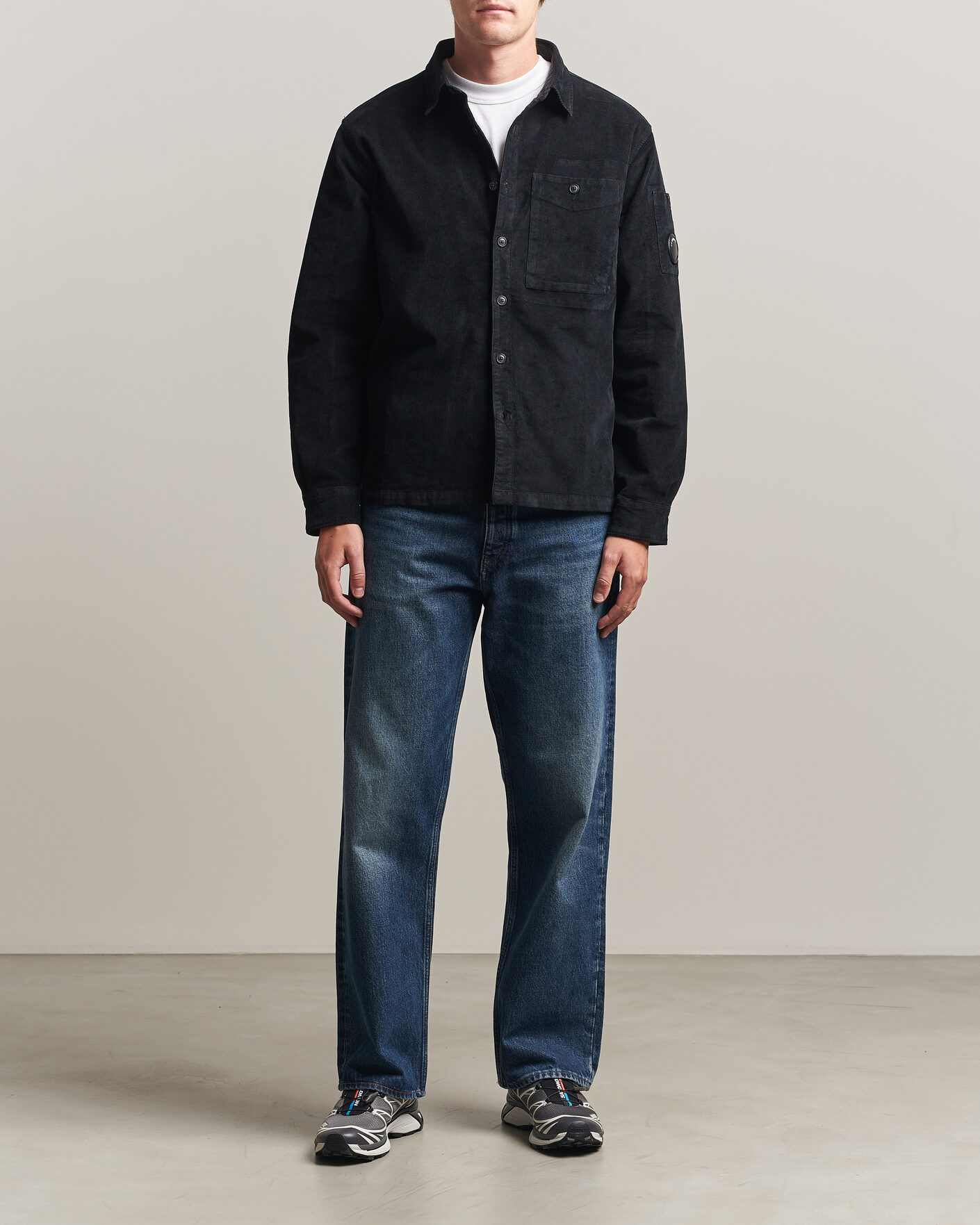 Heren | Overhemden | C.P. Company | Corduroy Lens Overshirt Black