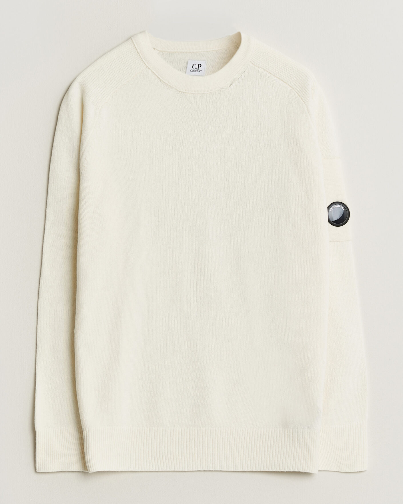Homme | Pulls Et Tricots | C.P. Company | Knitted Lambswool Crew Neck White