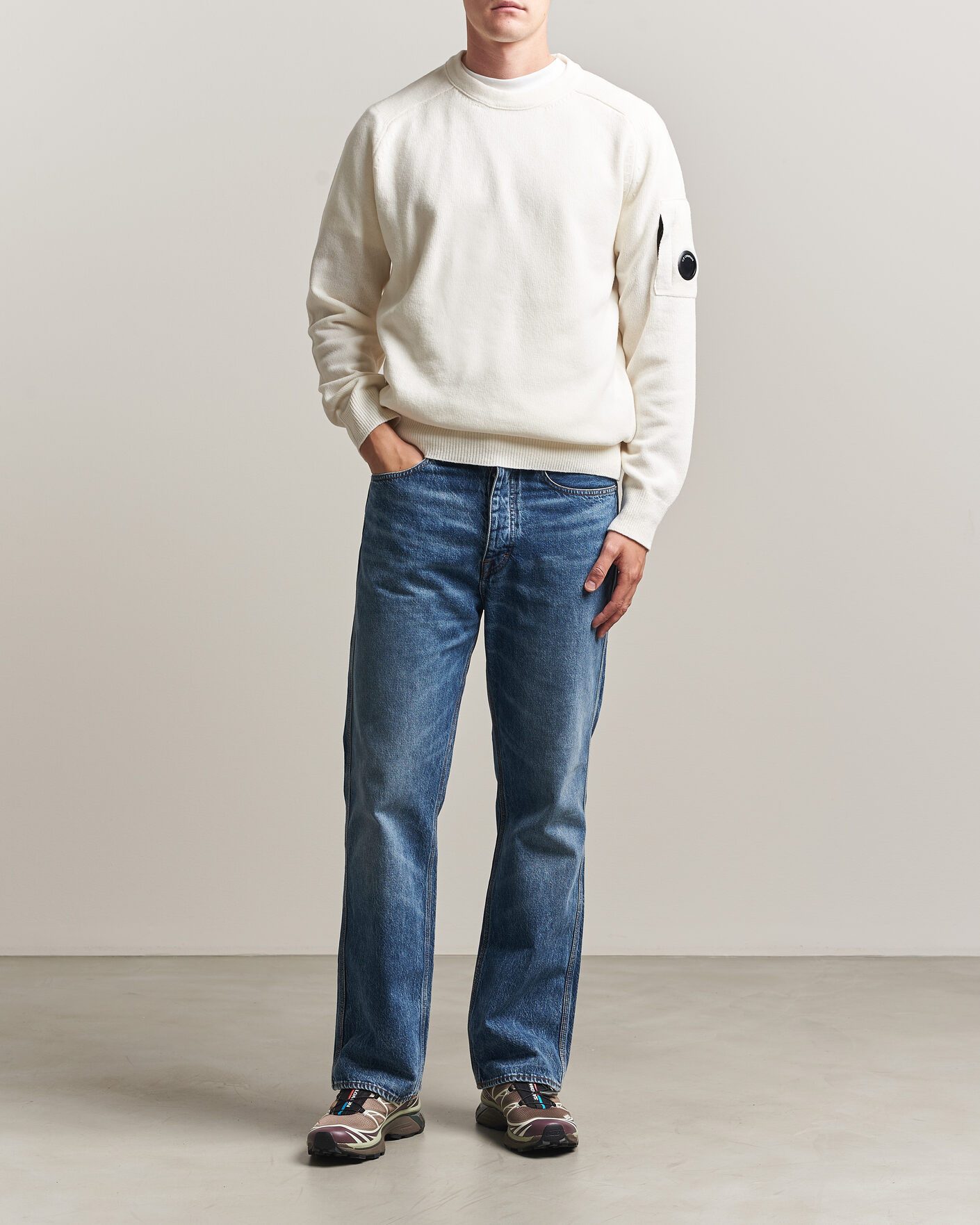 Homme | Pulls Et Tricots | C.P. Company | Knitted Lambswool Crew Neck White