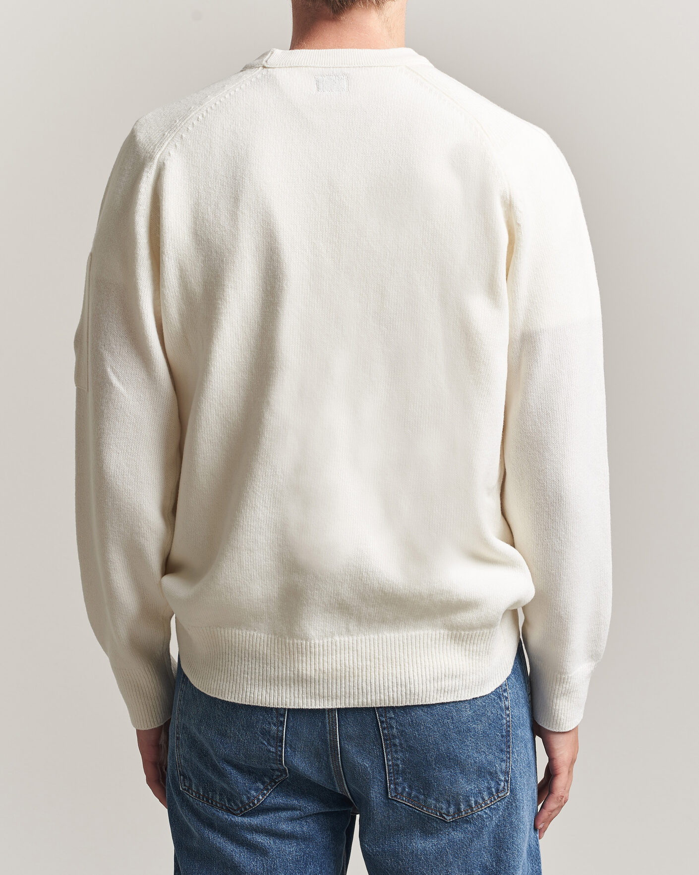 Homme | Pulls Et Tricots | C.P. Company | Knitted Lambswool Crew Neck White
