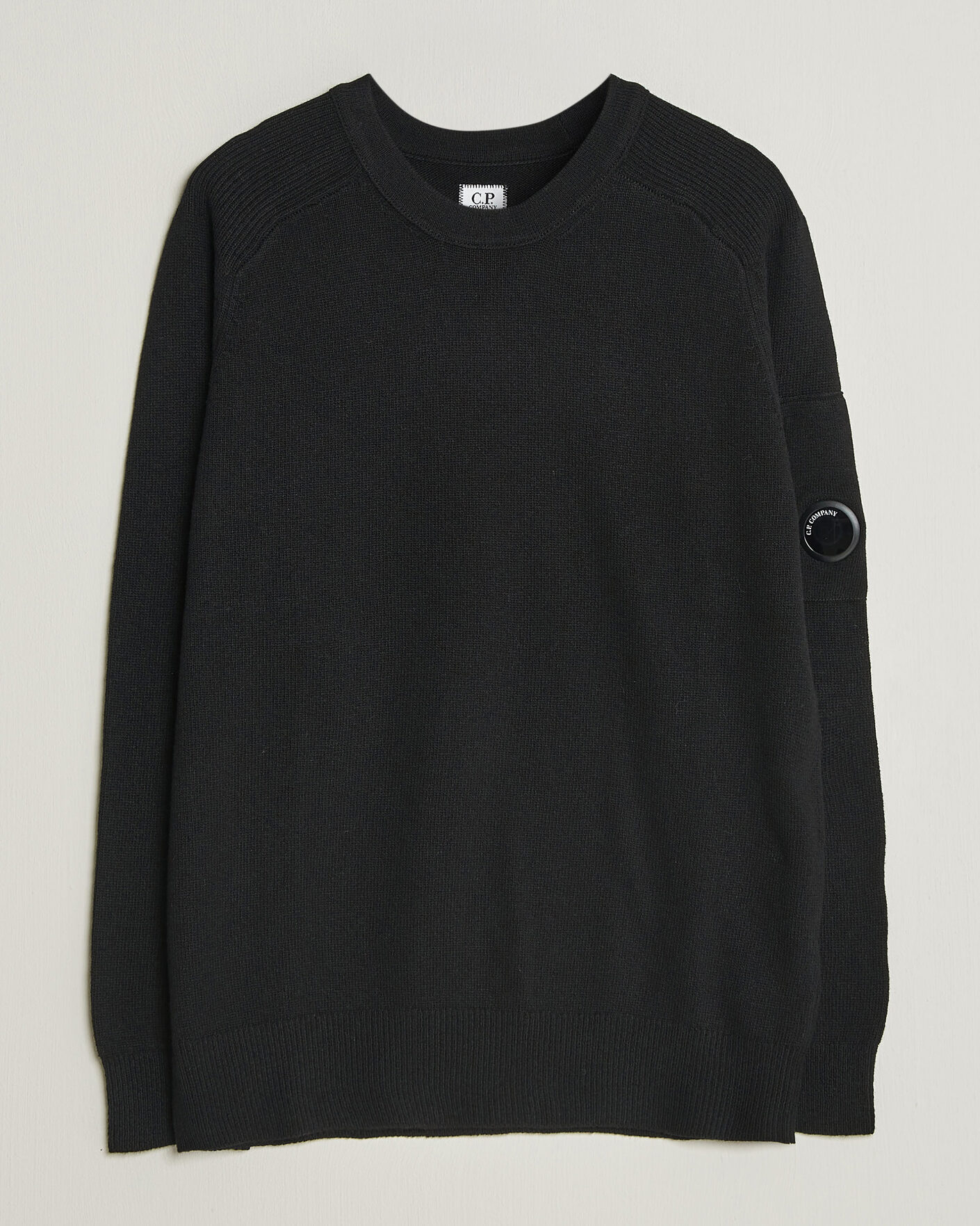 Heren | Truien | C.P. Company | Knitted Lambswool Crew Neck Black