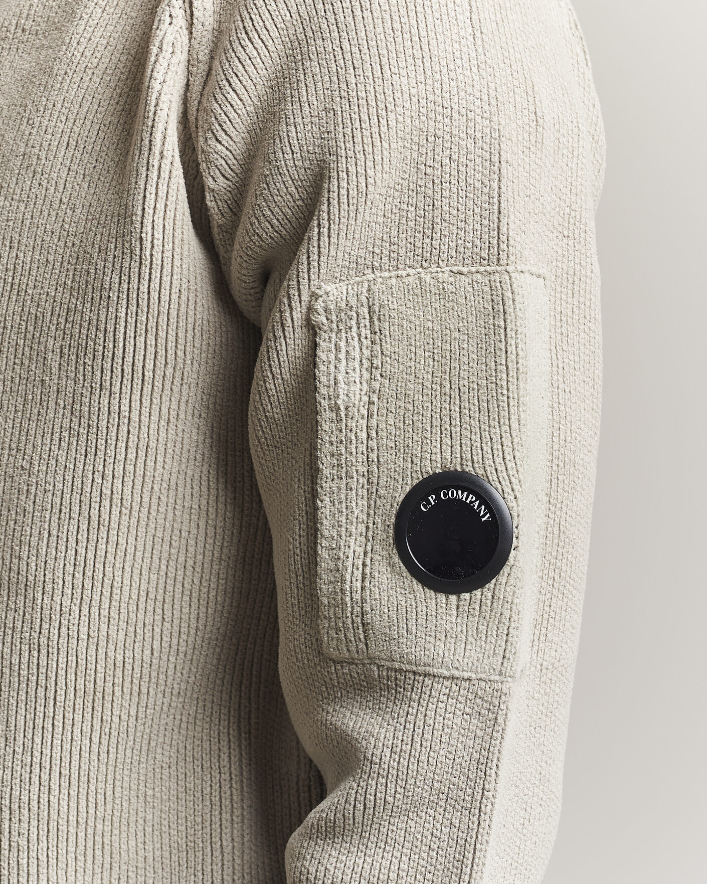 Homme | Pulls Et Tricots | C.P. Company | Cotton Chenille Polo Collar Light Grey