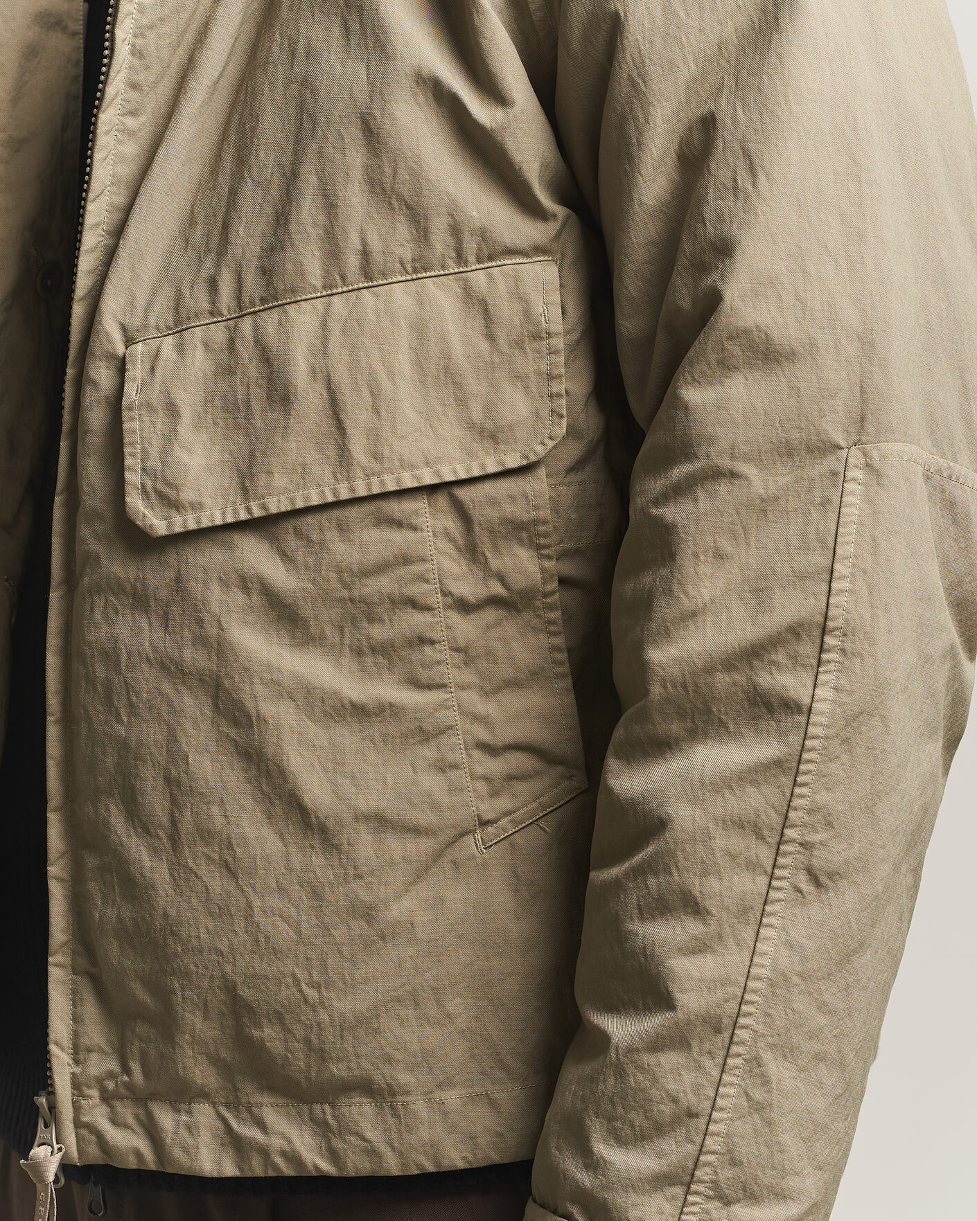 Homme | Manteaux Et Vestes | C.P. Company | Heavy Nylon Twill Down Padded Jacket Light Grey