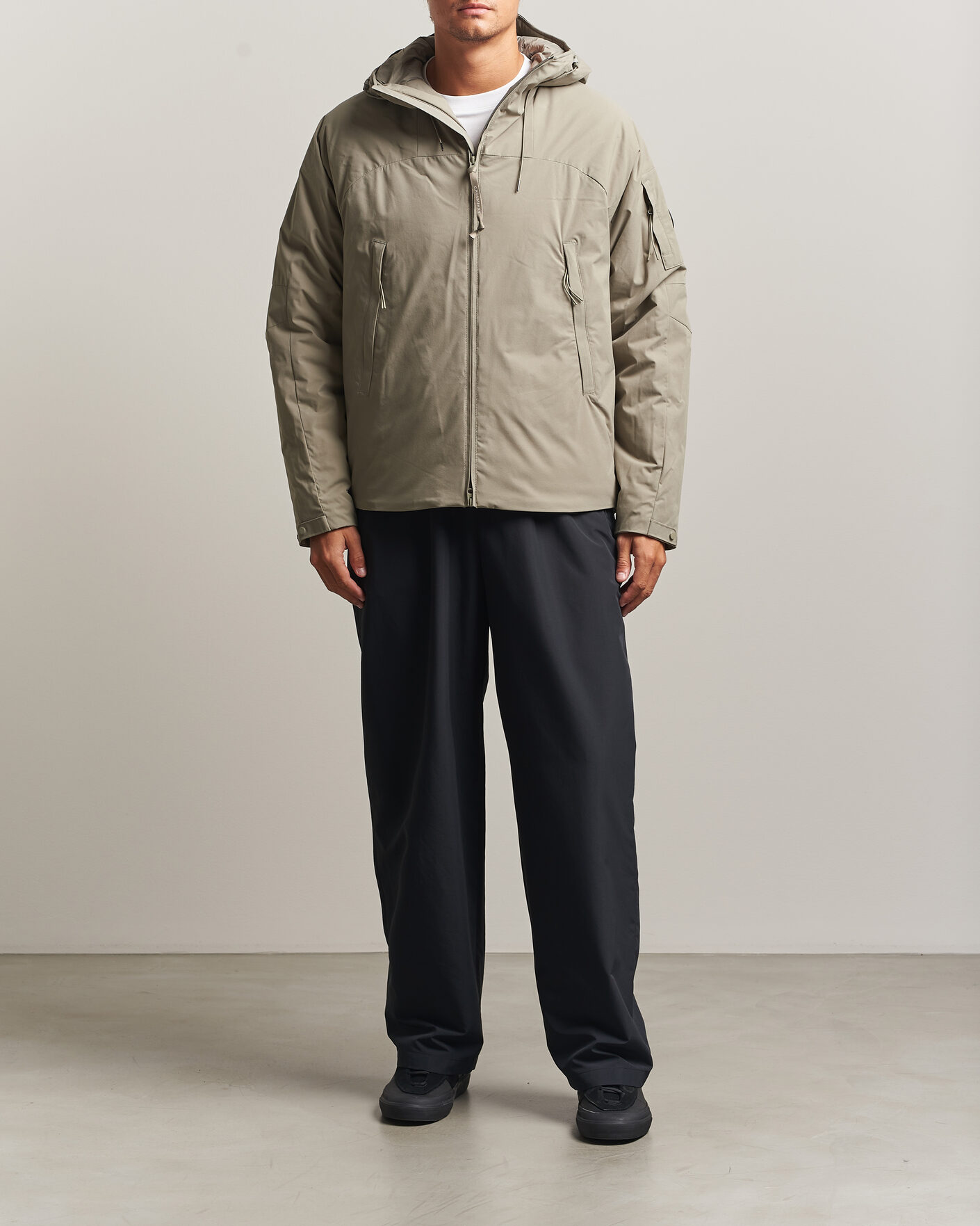 Homme | Manteaux Et Vestes | C.P. Company | Pro-Tek Lightweight Padded Hood Jacket Light Grey