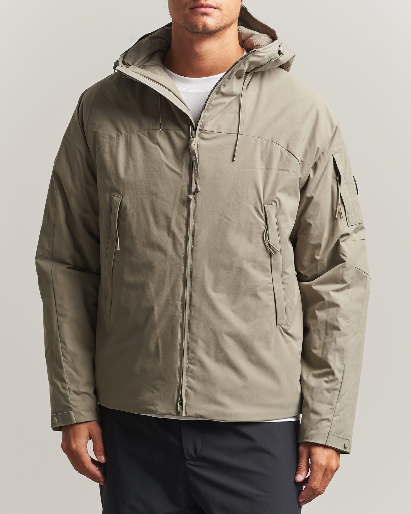 Homme | Manteaux Et Vestes | C.P. Company | Pro-Tek Lightweight Padded Hood Jacket Light Grey