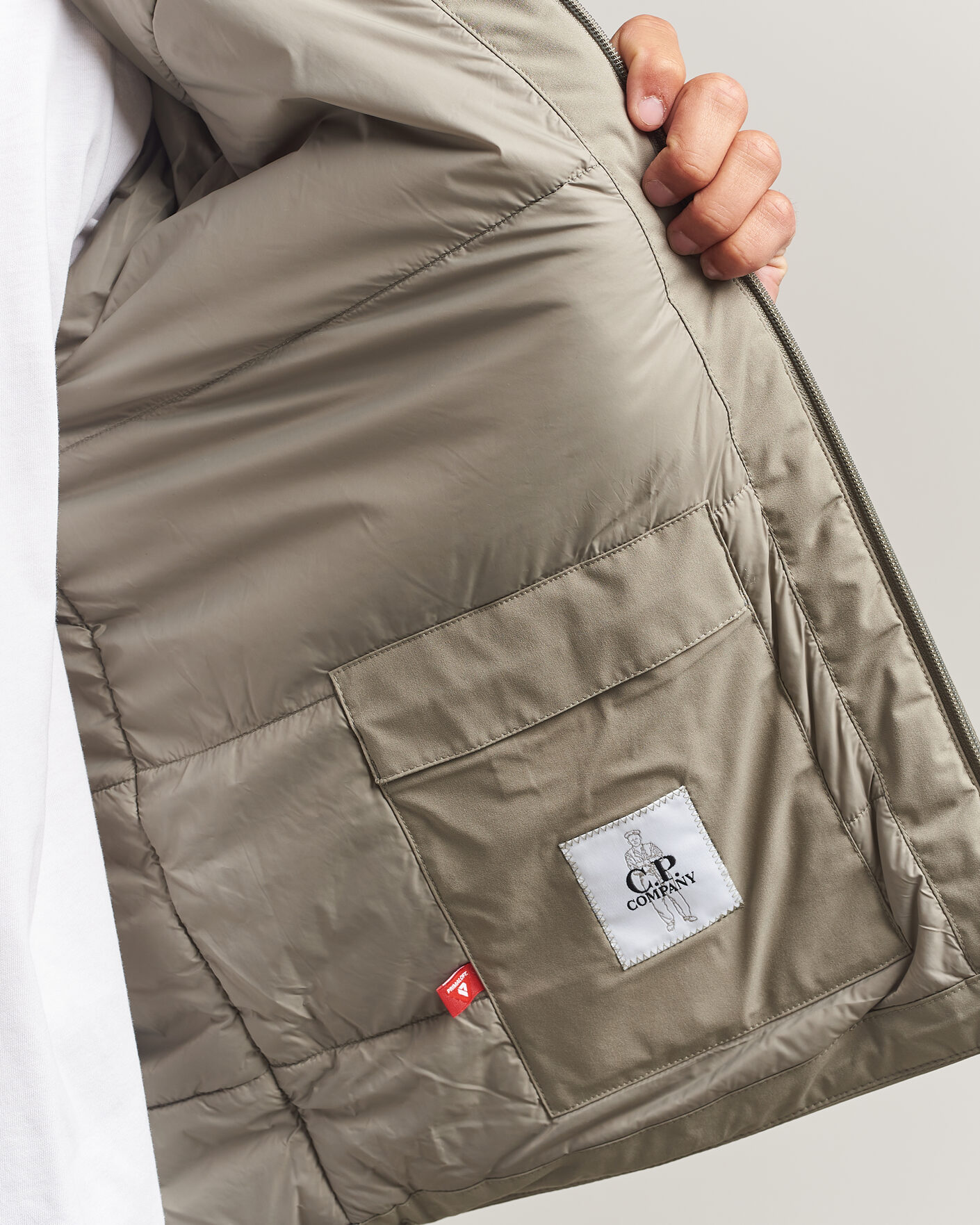 Homme | Manteaux Et Vestes | C.P. Company | Pro-Tek Lightweight Padded Hood Jacket Light Grey