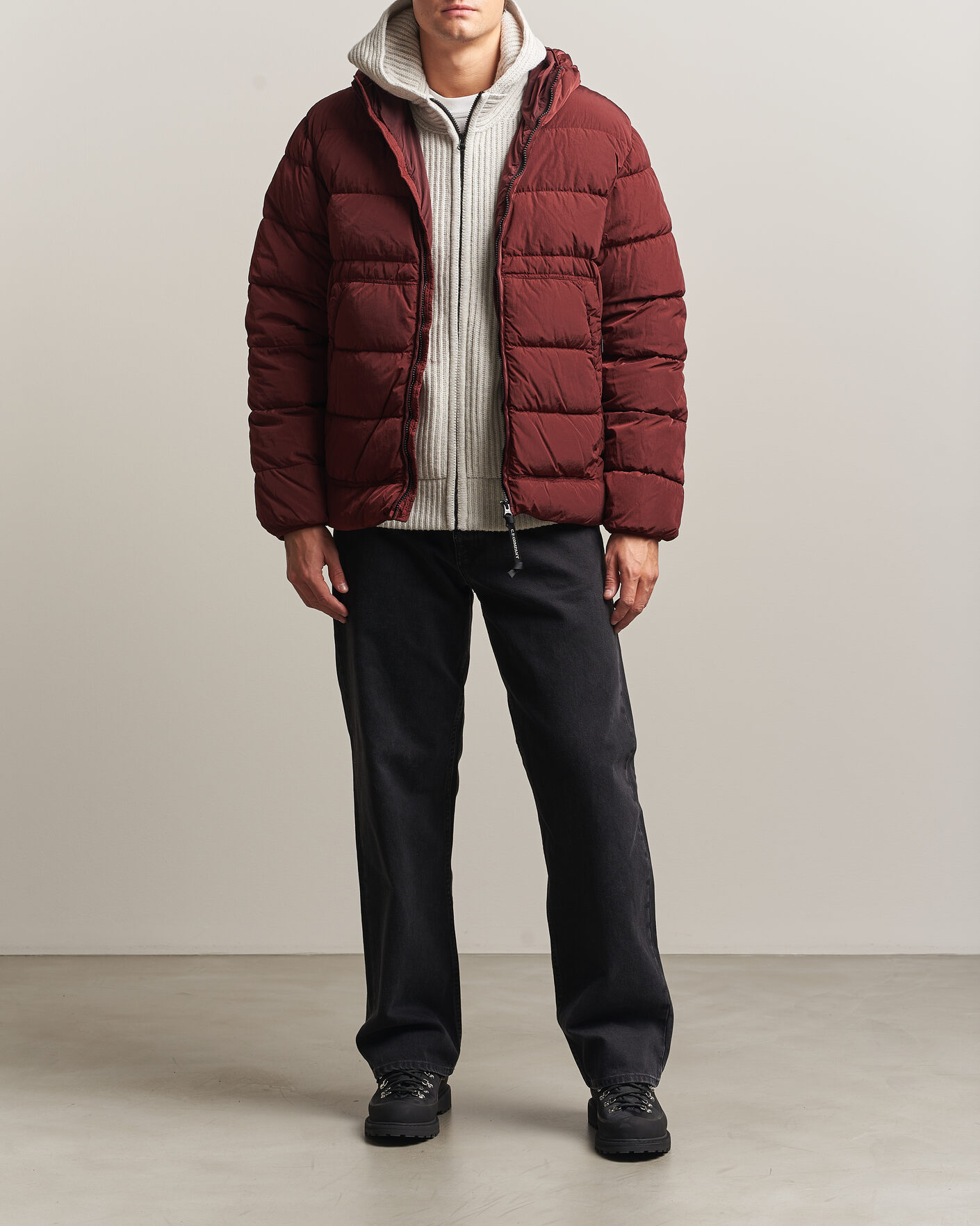 Heren | Jassen | C.P. Company | Chrome-R Goggle Down Jacket Burgundy