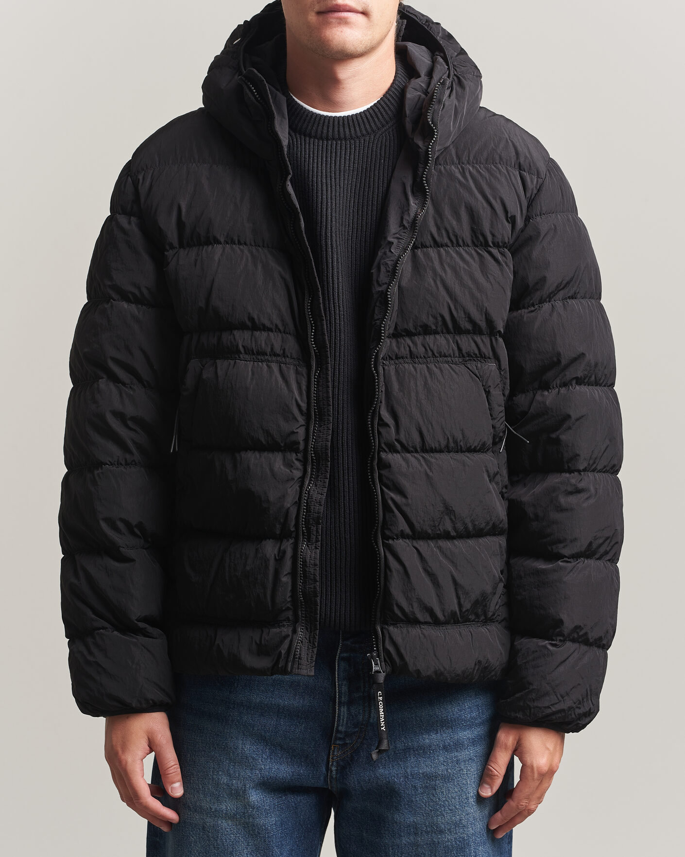 Homme | Manteaux Et Vestes | C.P. Company | Chrome-R Goggle Down Jacket Black