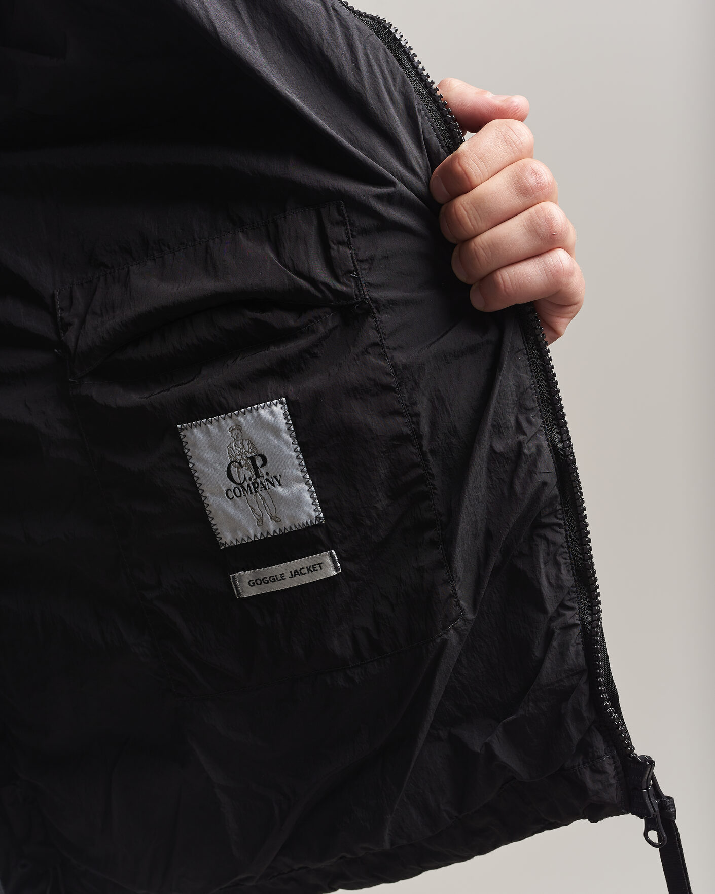 Homme | Manteaux Et Vestes | C.P. Company | Chrome-R Goggle Down Jacket Black