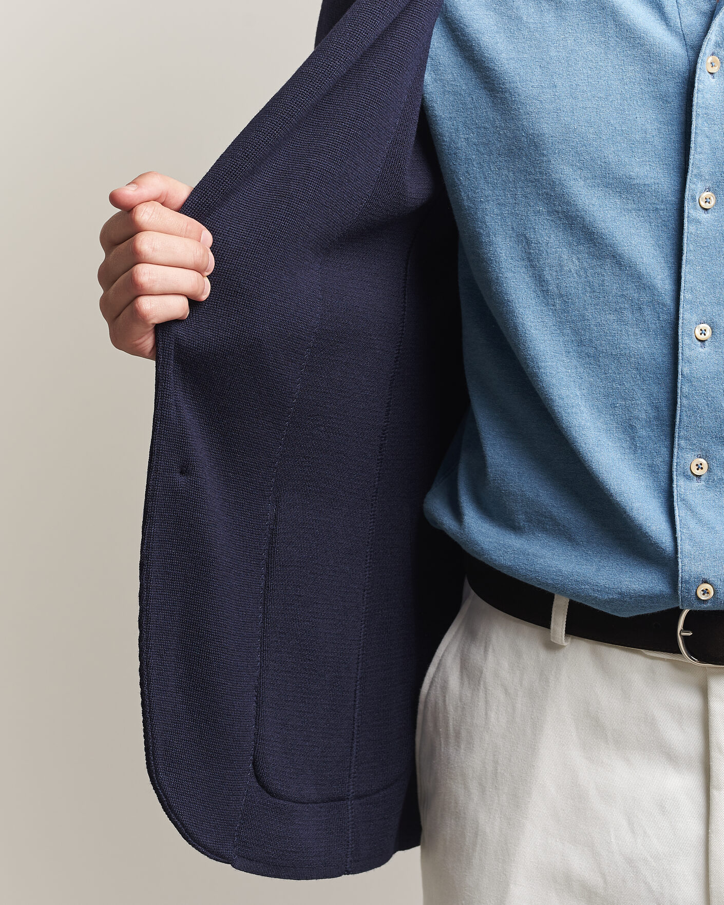 Heren | Blazers | Lardini | Knitted Wool Blazer Navy