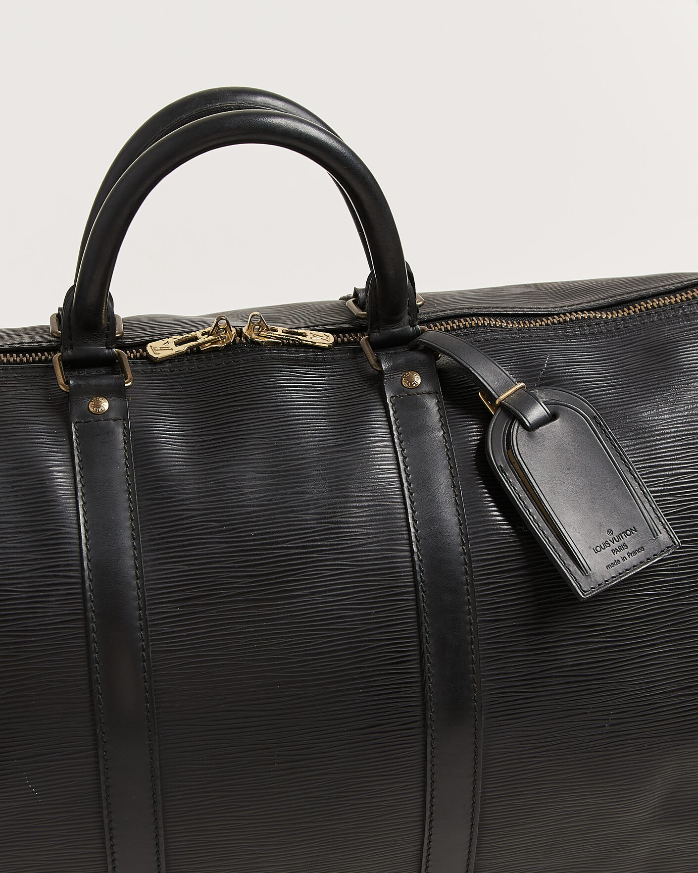 Homme | Louis Vuitton Pre-Owned Keepall 50 Epi Leather Black | Louis Vuitton Pre-Owned | Keepall 50 Epi Leather Black