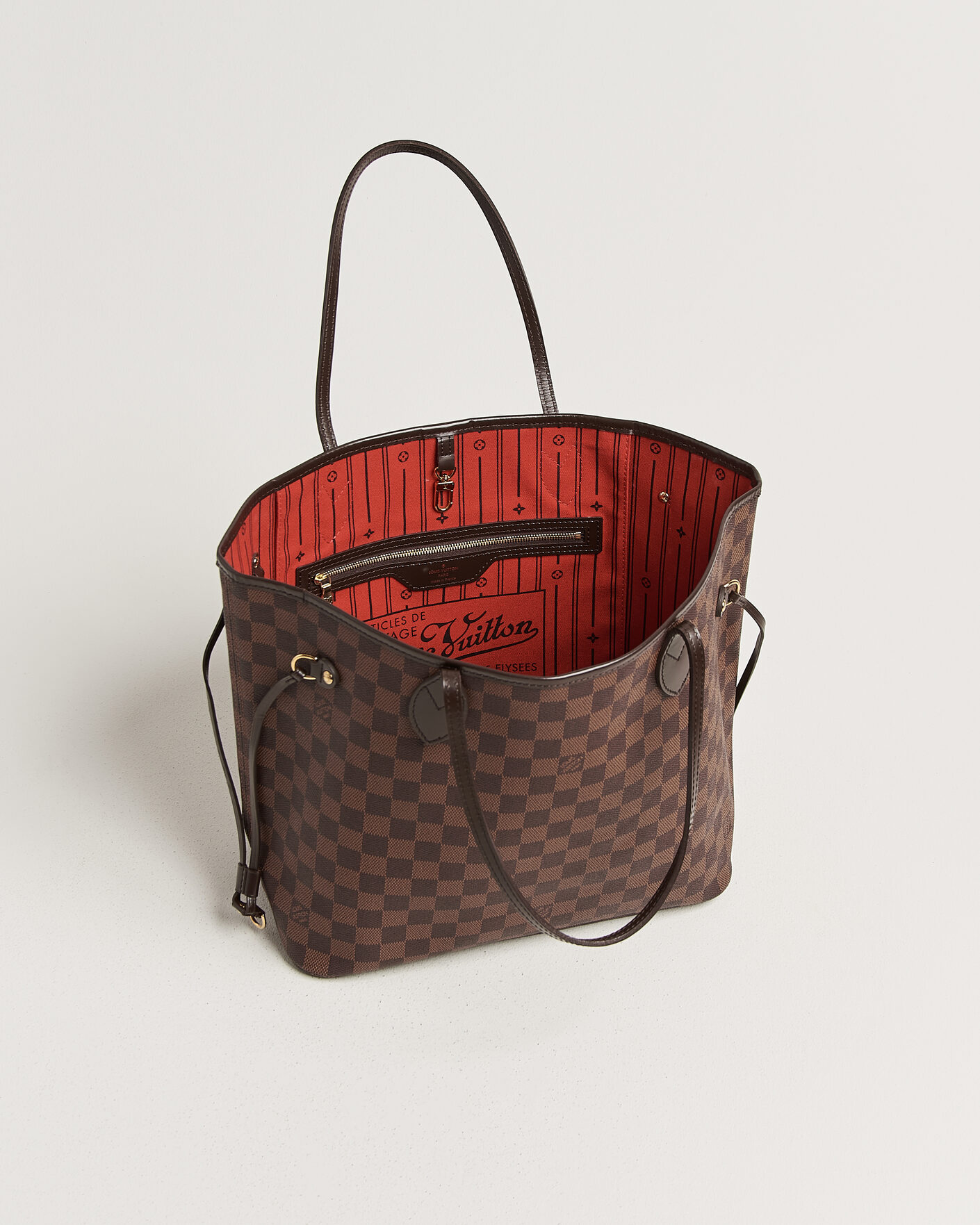 Heren | Pre-Owned & Vintage Bags | Louis Vuitton Pre-Owned | Neverfull MM Damier Ebene