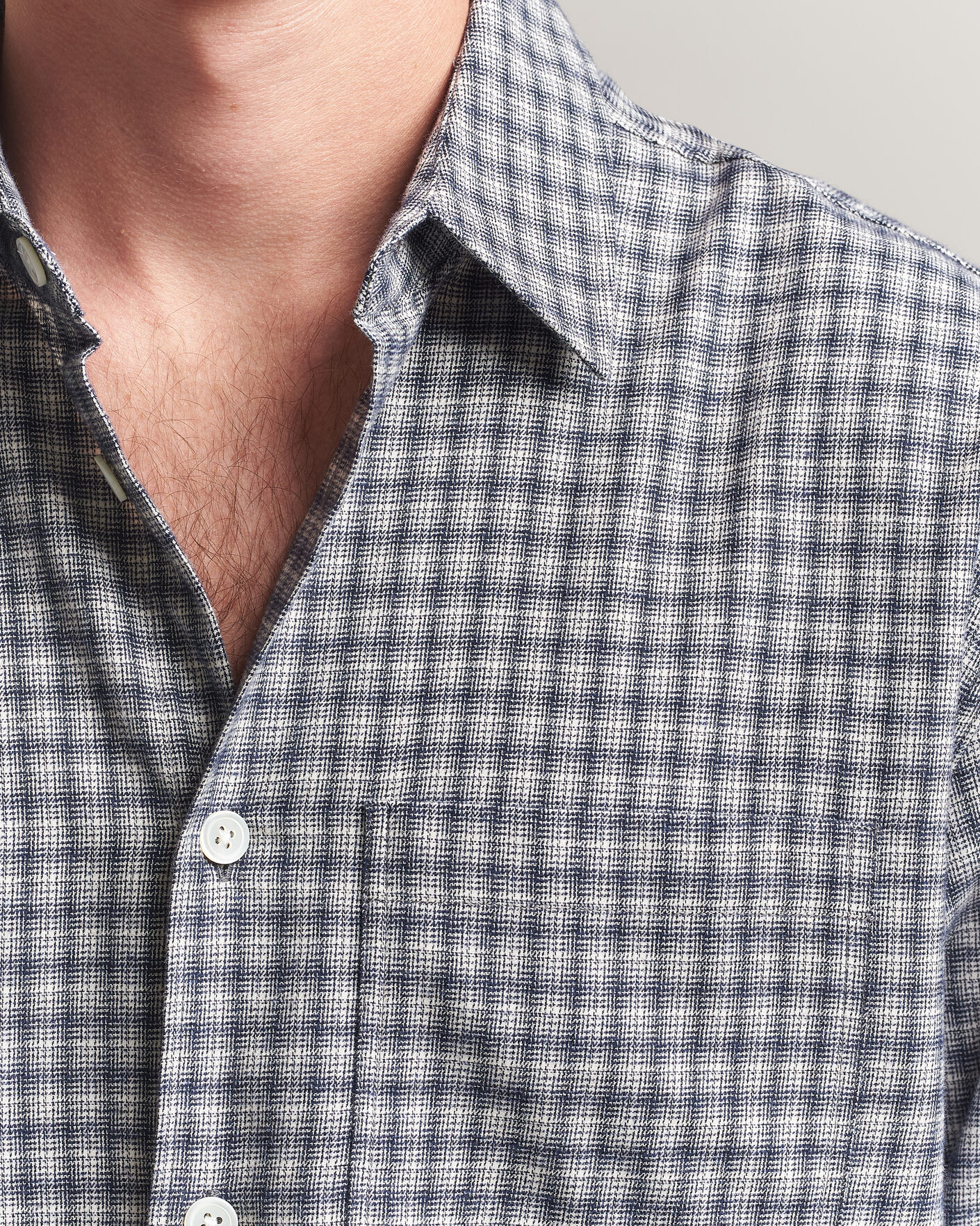 Heren | Overhemden | Jeanerica | Juan Checked Flannel Shirt Blue