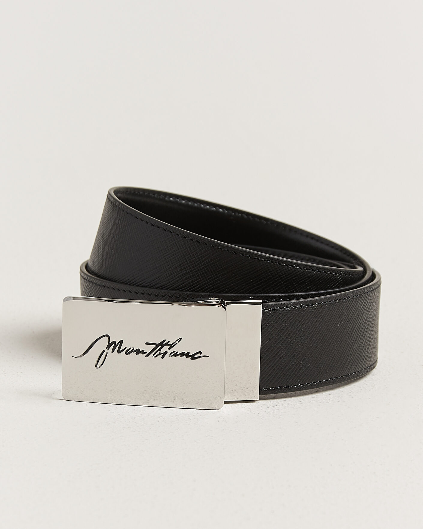 Heren | Riemen | Montblanc | 35mm Reversible Sartorial/Calf Logo Belt Black