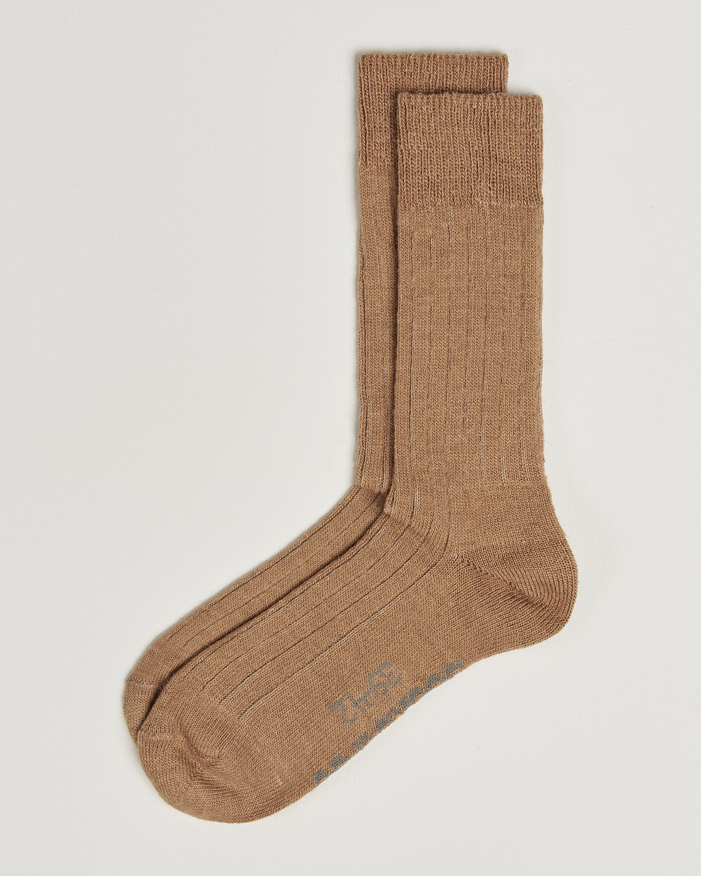 Homme | Sous-Vêtements Et Chaussettes | Alpacasocks & Co | 2-Pack Ribbed Alpacka Wool Socks Light Brown
