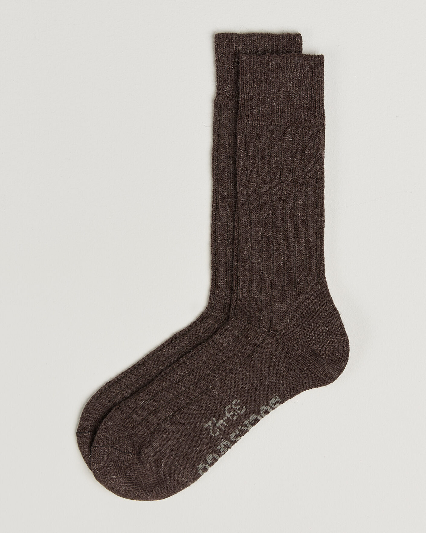 Homme | Sous-Vêtements Et Chaussettes | Alpacasocks & Co | 2-Pack Ribbed Alpacka Wool Socks Cacao