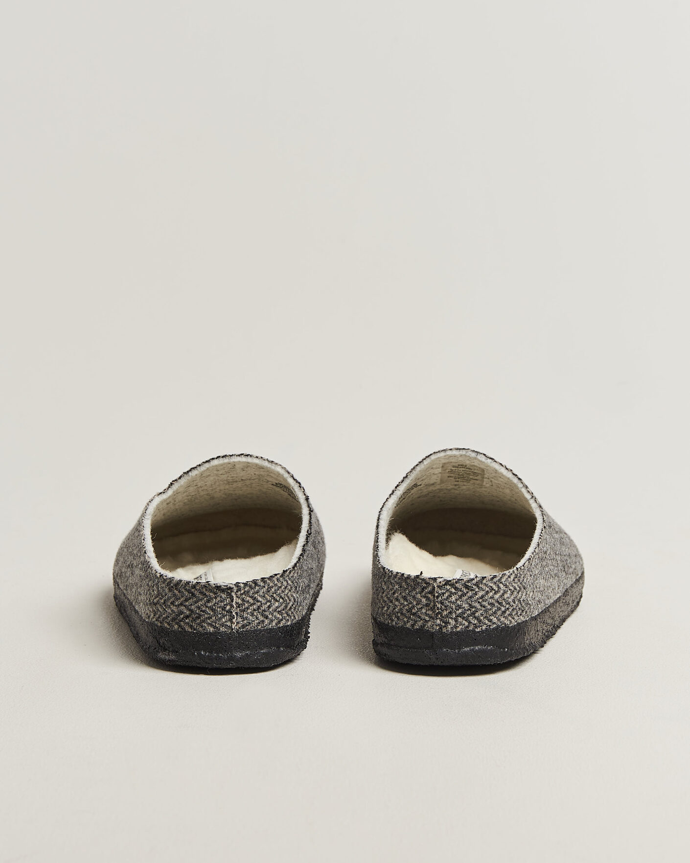 Homme | Sandales Et Mules | BIRKENSTOCK | Amsterdam Wrapped Dip Shearling Dark Grey Herringbone