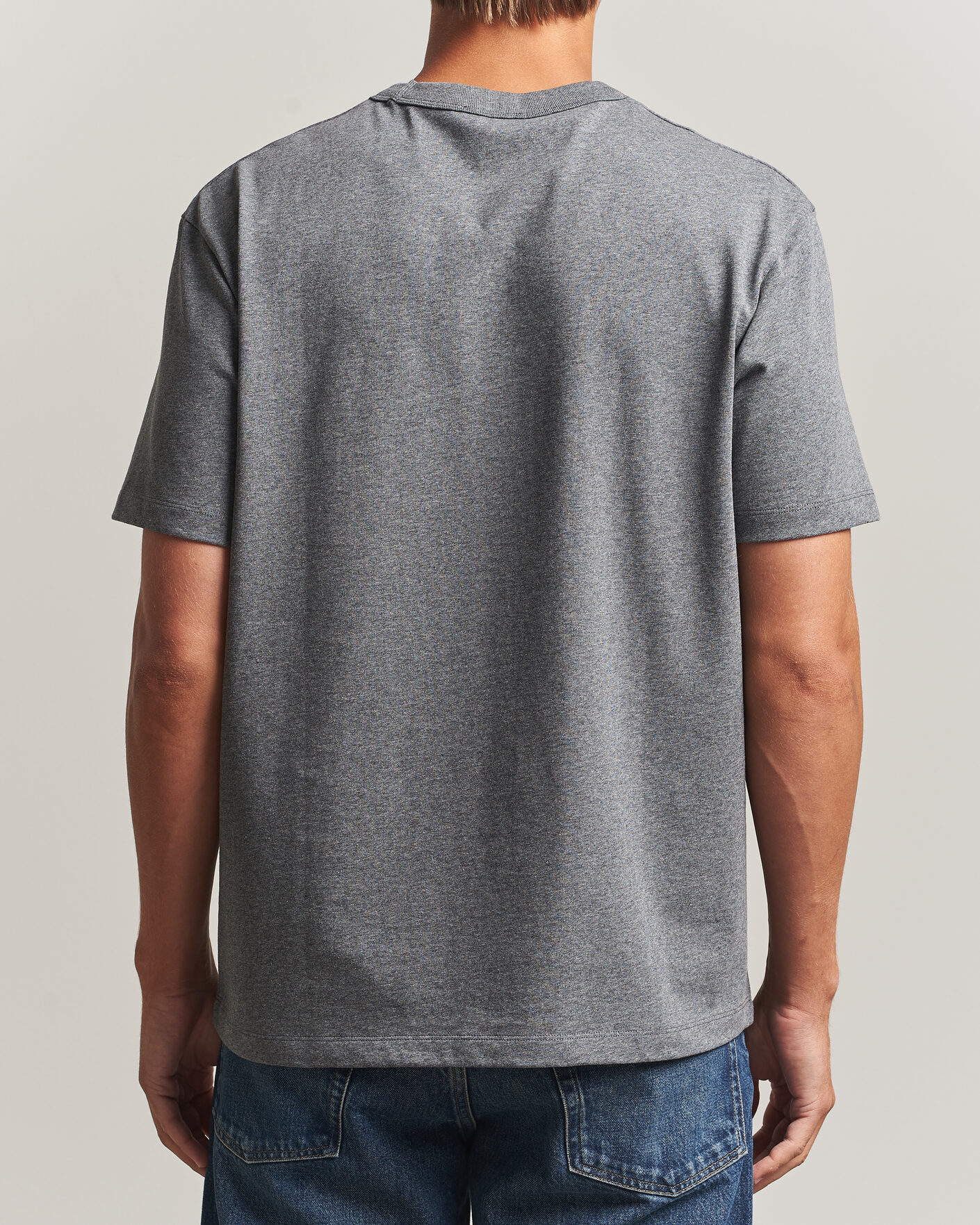 Heren | T-shirts | A.P.C. | Boxy Fit Petit VPC T-Shirt Heathered Anthracite