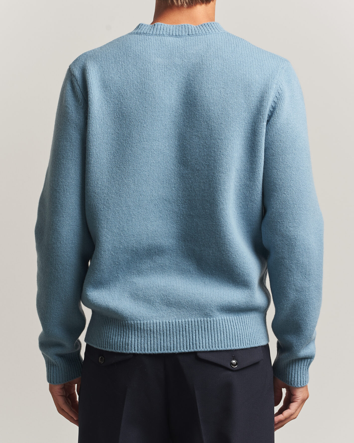 Heren | Truien | A.P.C. | Edmond Wool Knitted Sweater Light Blue Melange