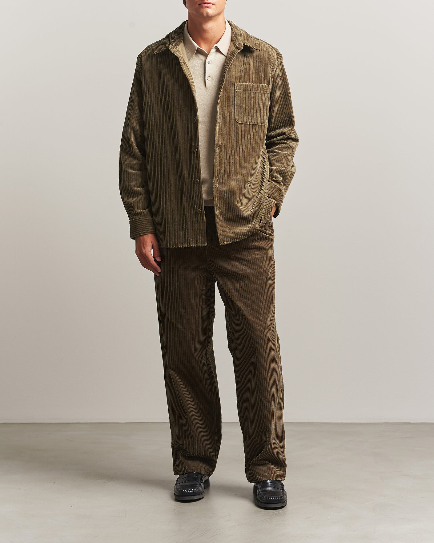 Heren | Overhemden | A.P.C. | Mateo Corduroy Overshirt Taupe