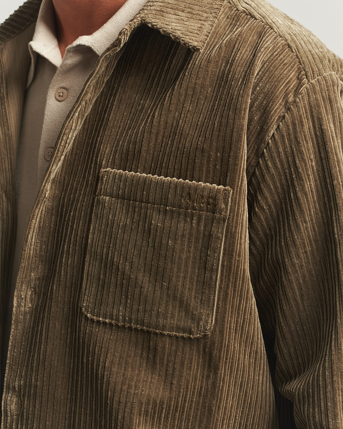 Heren | Overhemden | A.P.C. | Mateo Corduroy Overshirt Taupe