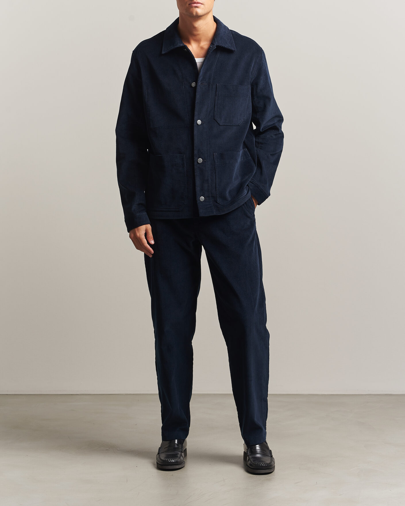 Heren | Overhemden | A.P.C. | New Rodney Corduroy Overshirt Dark Navy