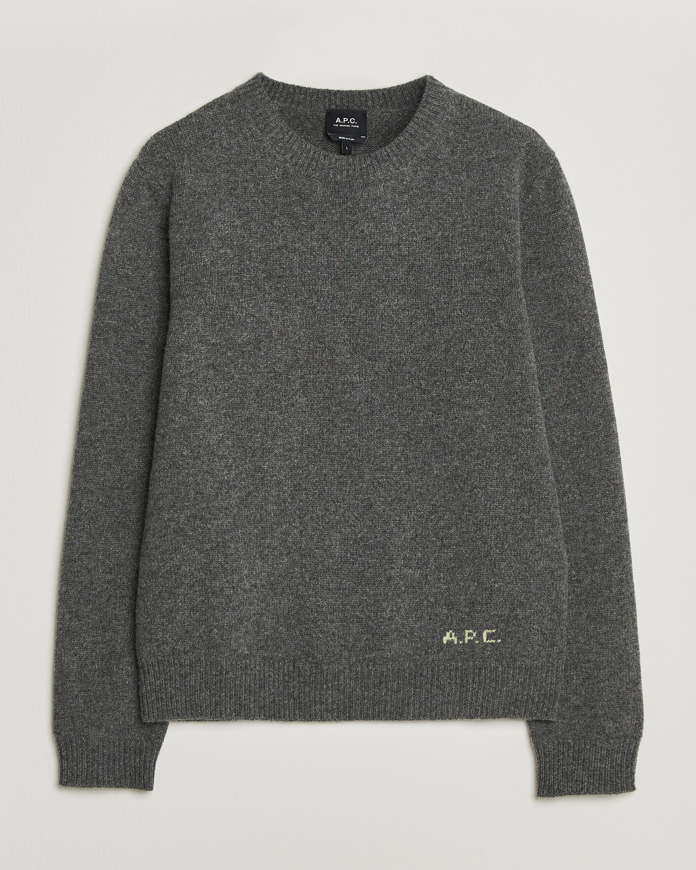 Heren | Truien | A.P.C. | Edmond Wool Knitted Sweater Anthracite Melange