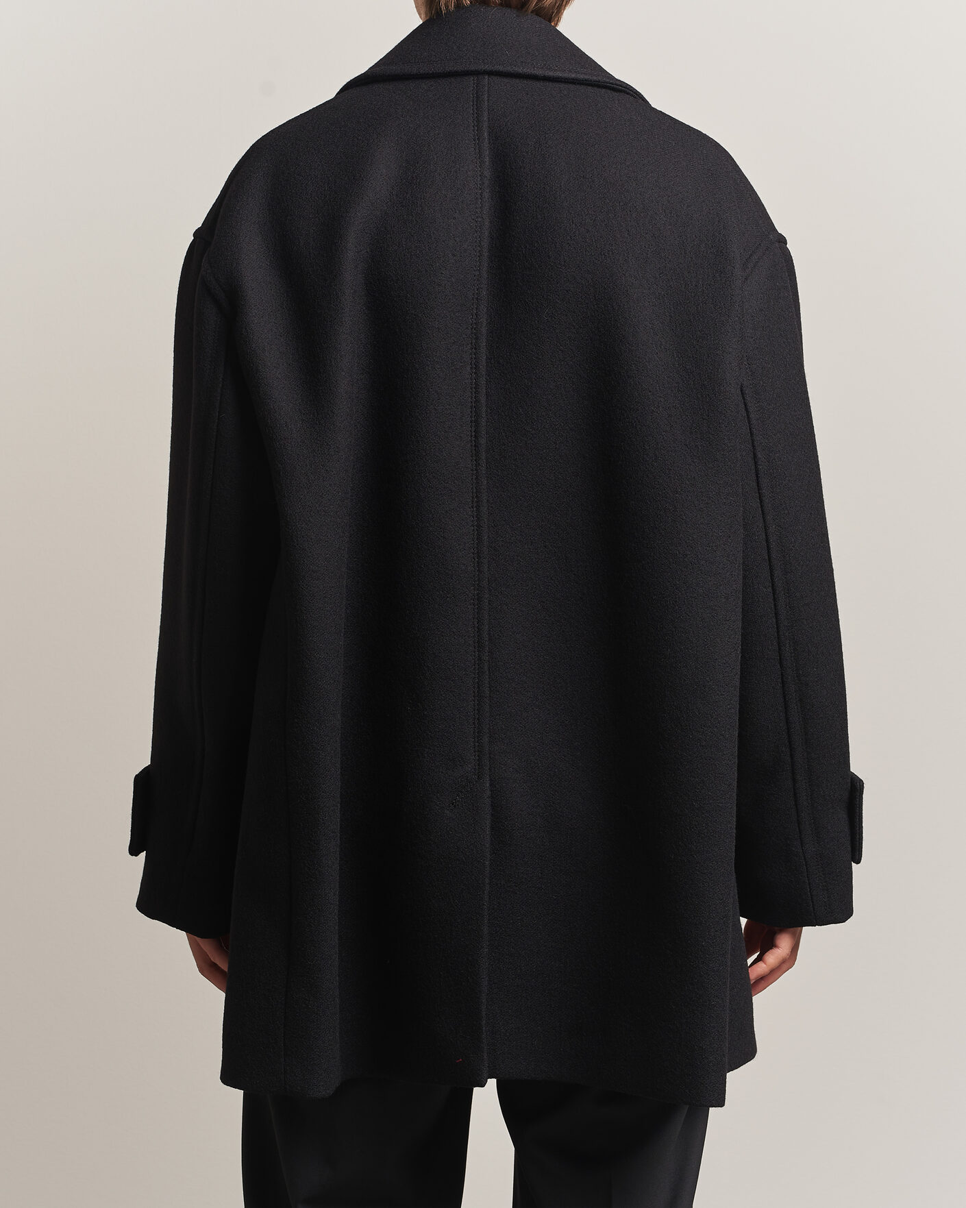 Heren | Jassen | AMI | Wool Peacoat Black