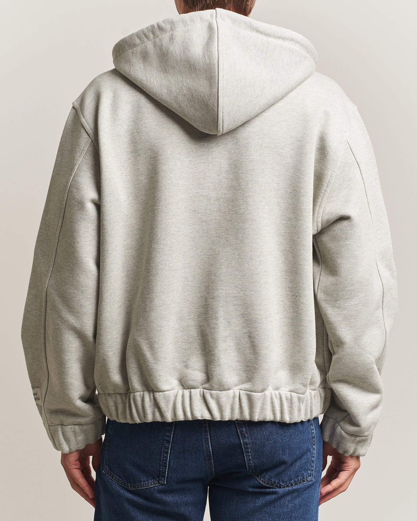 Homme | Pulls Et Tricots | AMI | Heritage Logo Full Zip Hoodie Light Grey Melange
