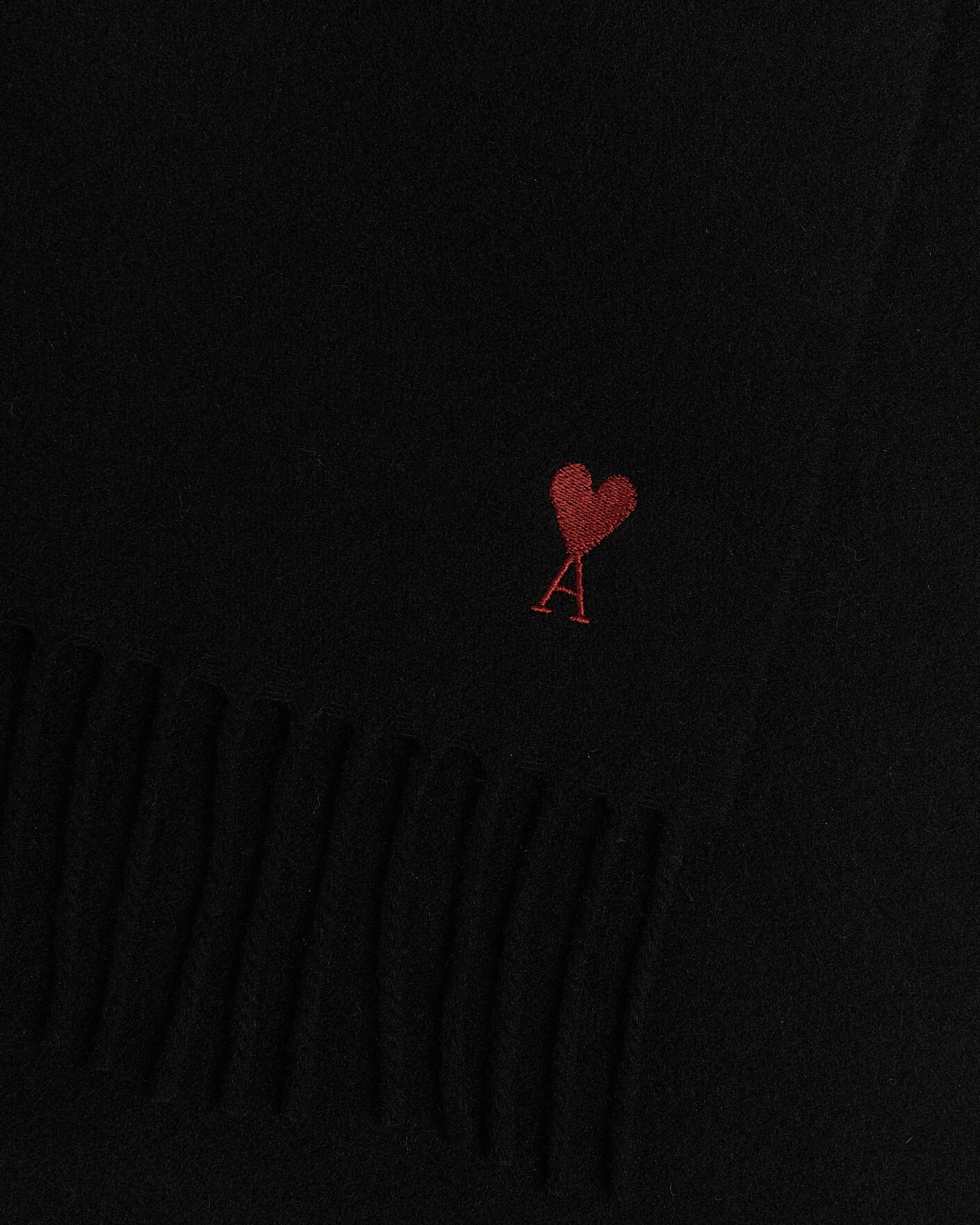 Homme | Écharpes | AMI | Heart Logo Scarf Black
