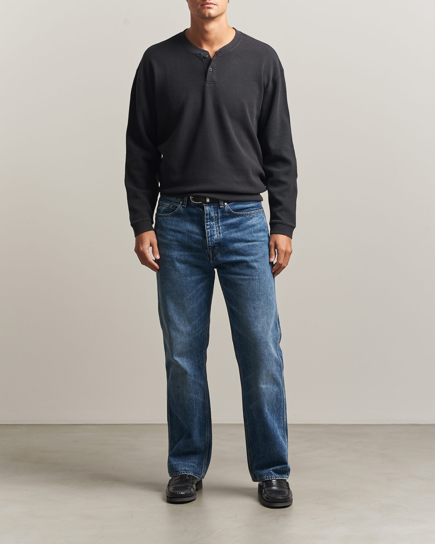 Homme | Pulls Et Tricots | Levi's | Relaxed Henley Mineral Black