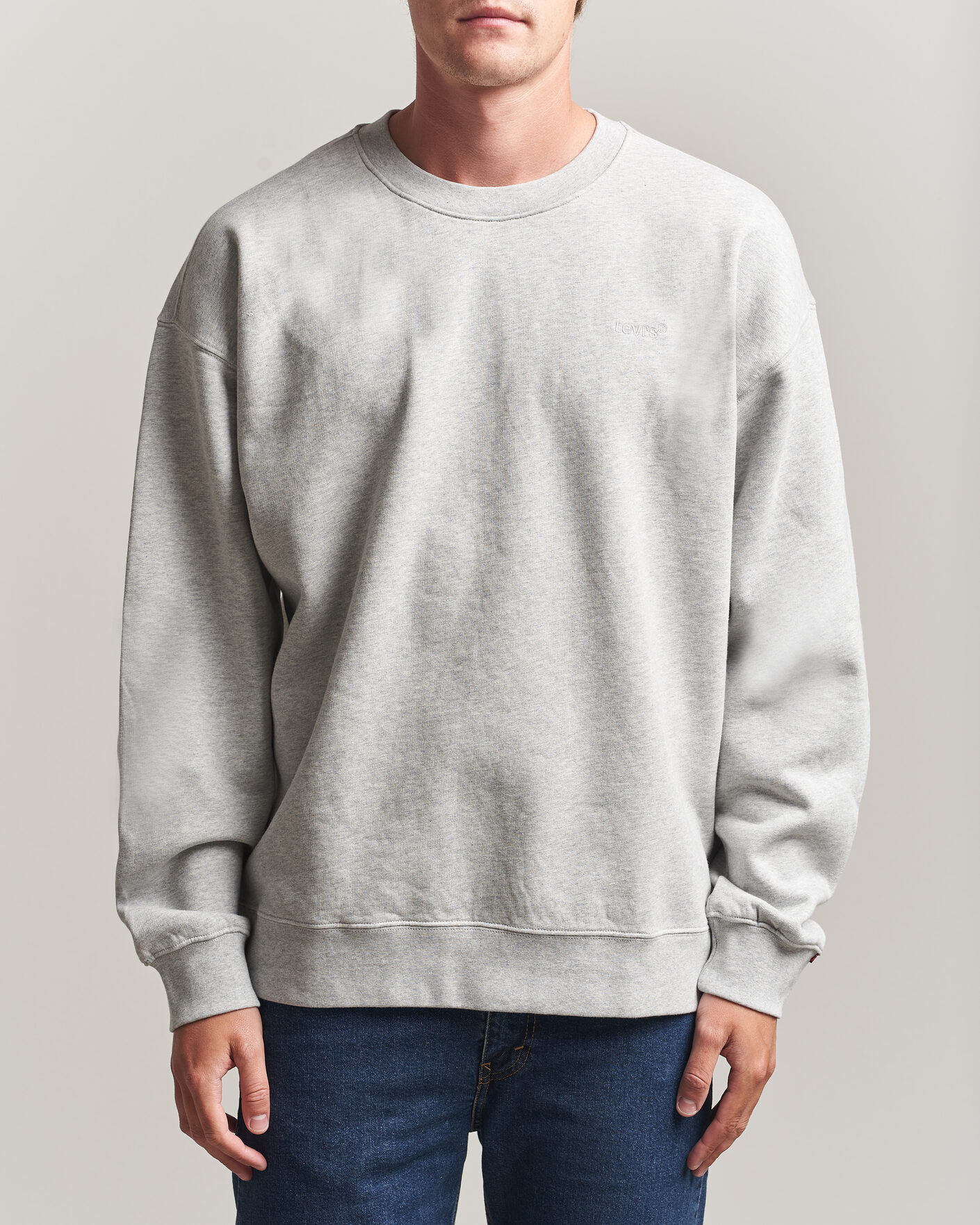 Homme | Pulls Et Tricots | Levi's | Authentic Crew Neck Sweatshirt Light Grey Heather