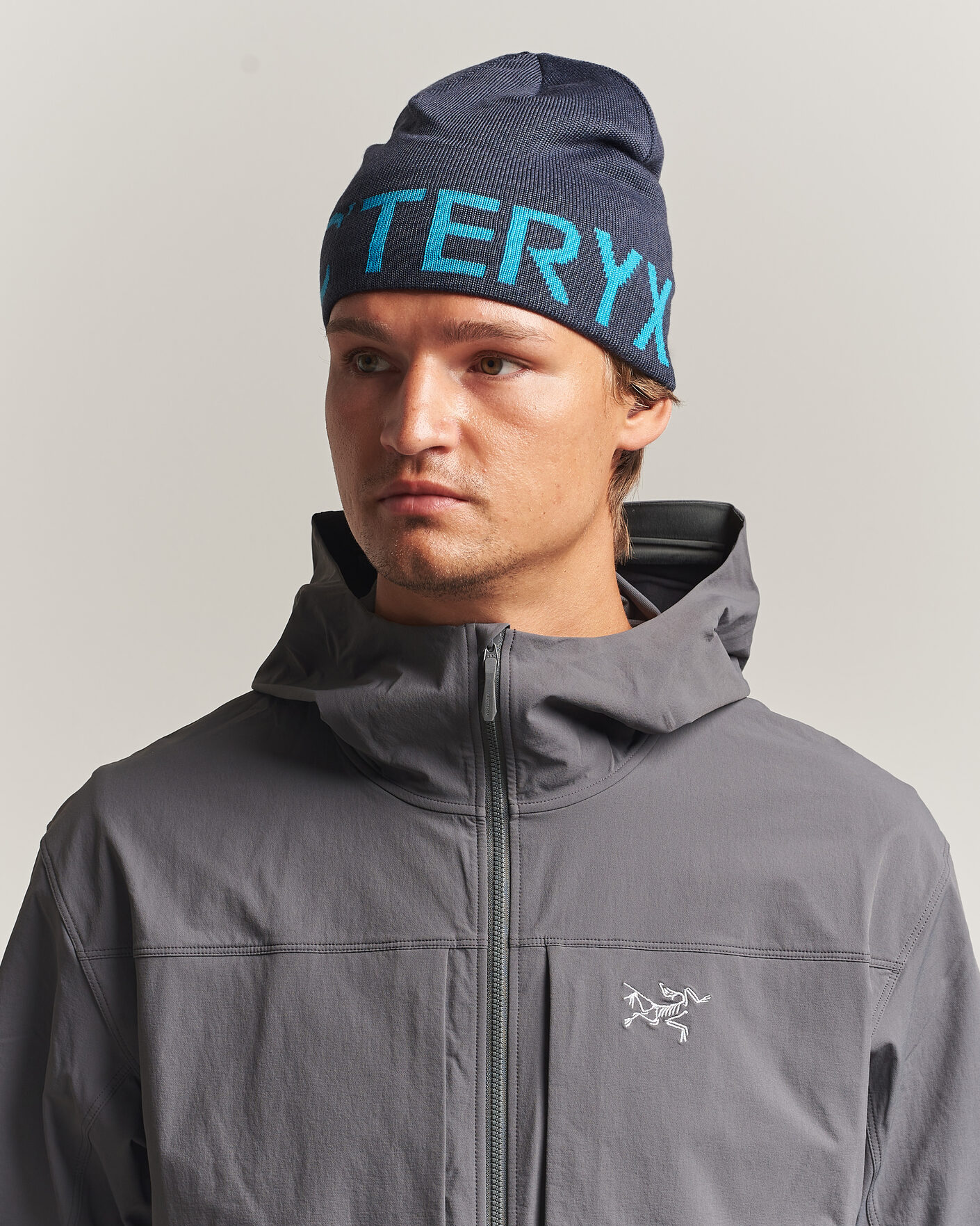 Heren | Mutsen | Arc'teryx | Word Head Beanie Black Sapphire/Aqua