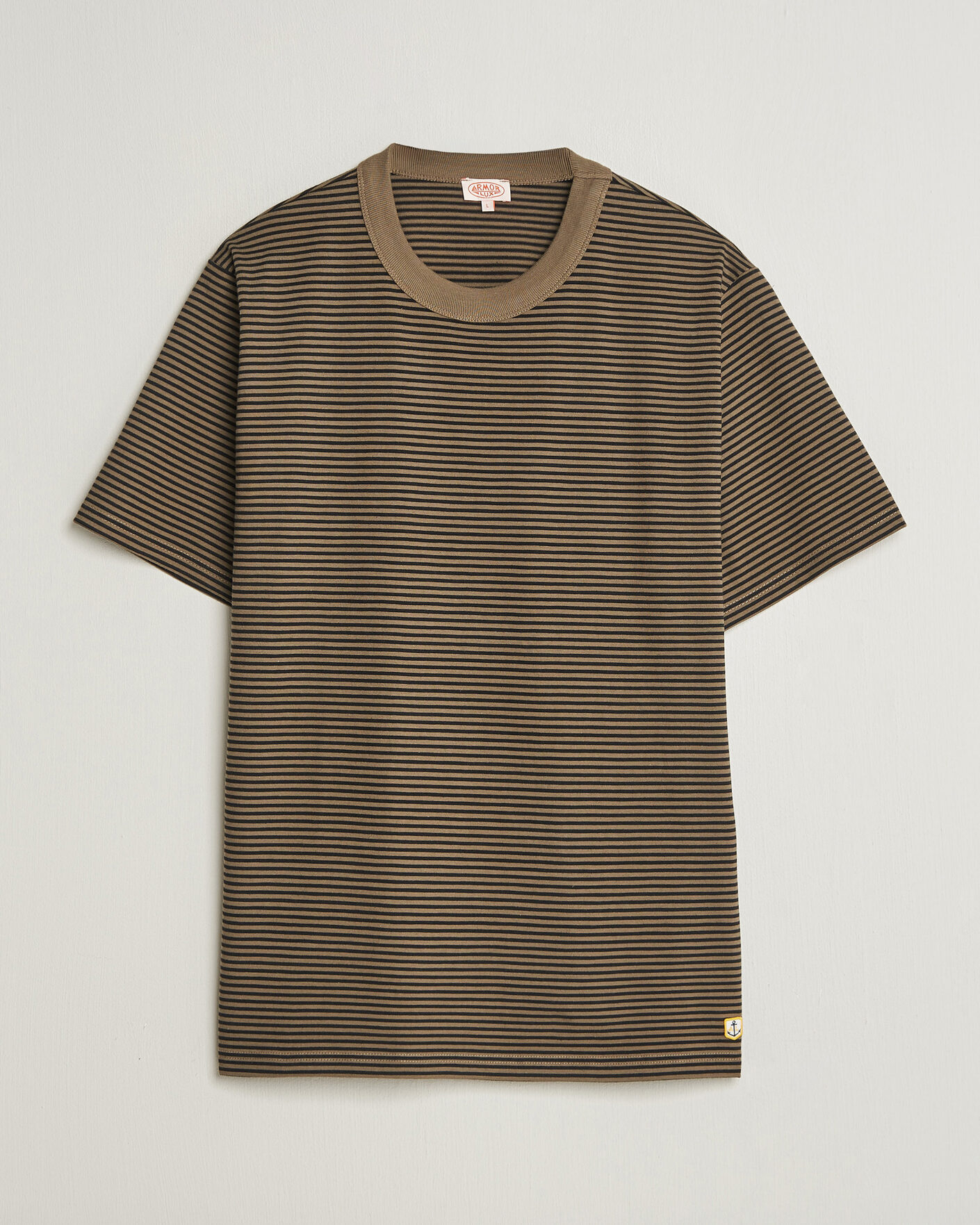 Homme | T-shirts | Armor-lux | Héritage Callac Striped T-Shirt Olive/Black