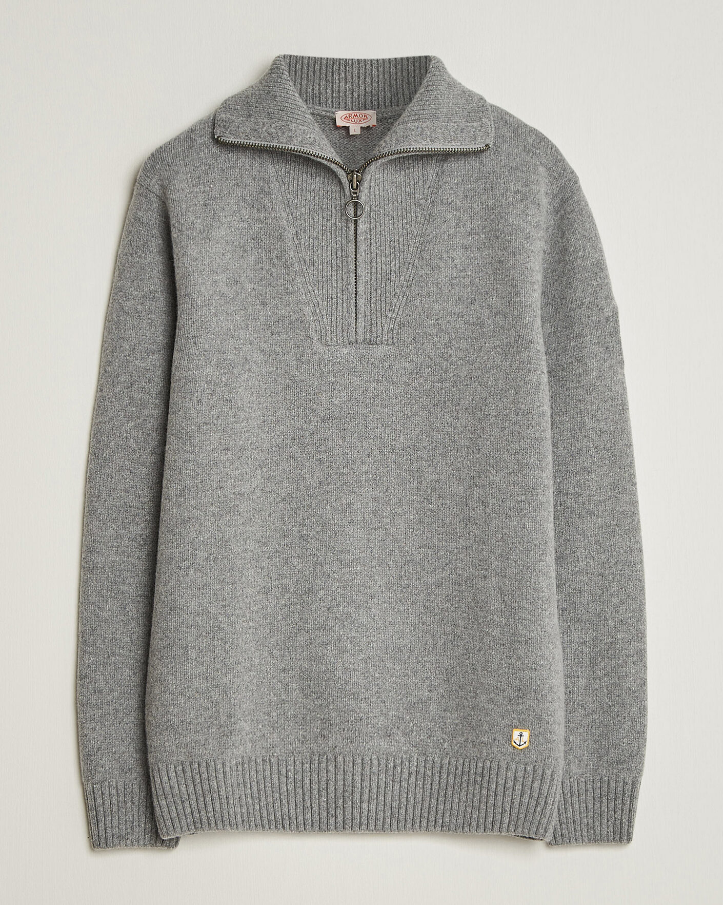 Homme | Pulls Et Tricots | Armor-lux | Wool Knitted Half Zip Slate