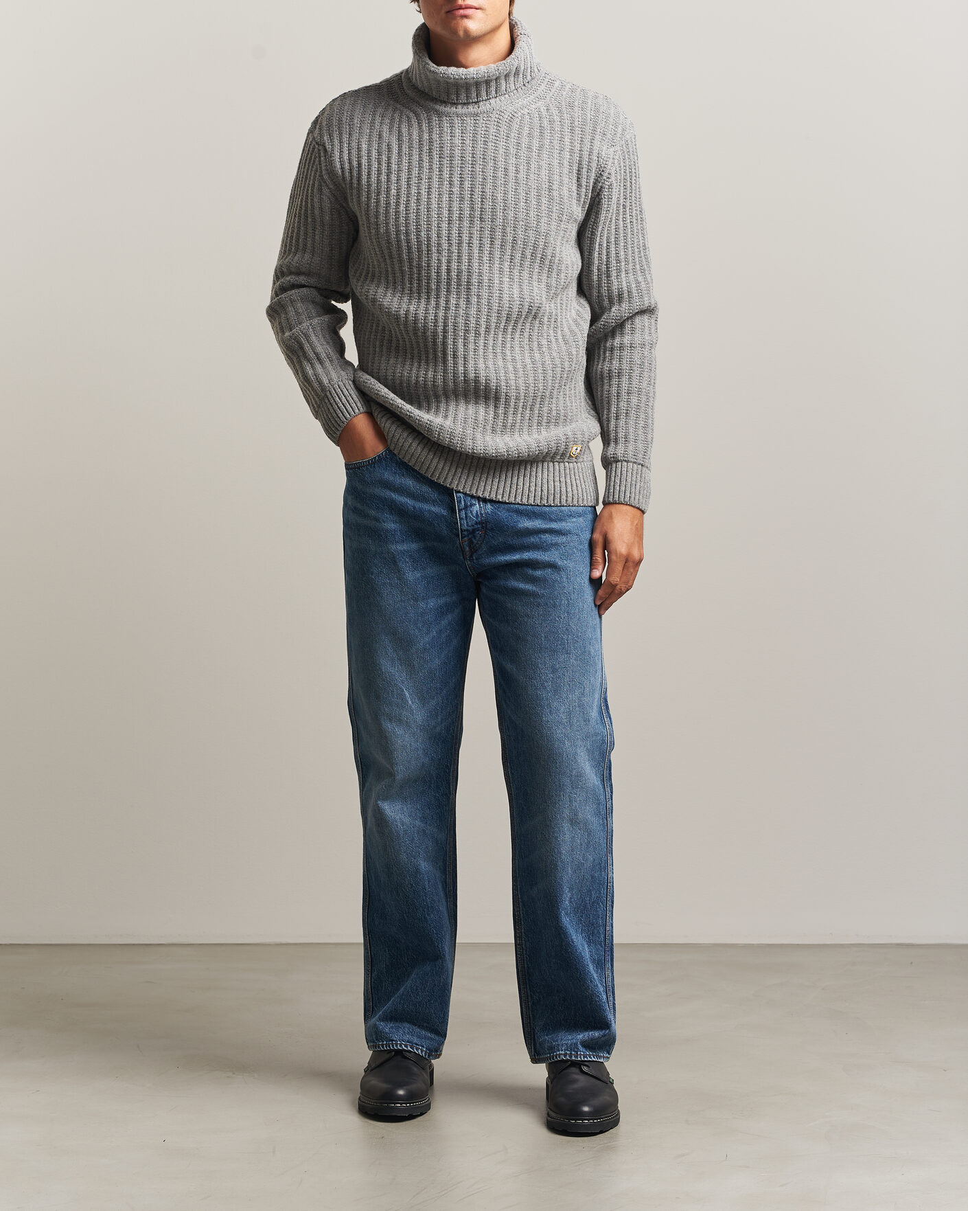 Homme | Pulls Et Tricots | Armor-lux | Wool Knitted Rollneck Slate