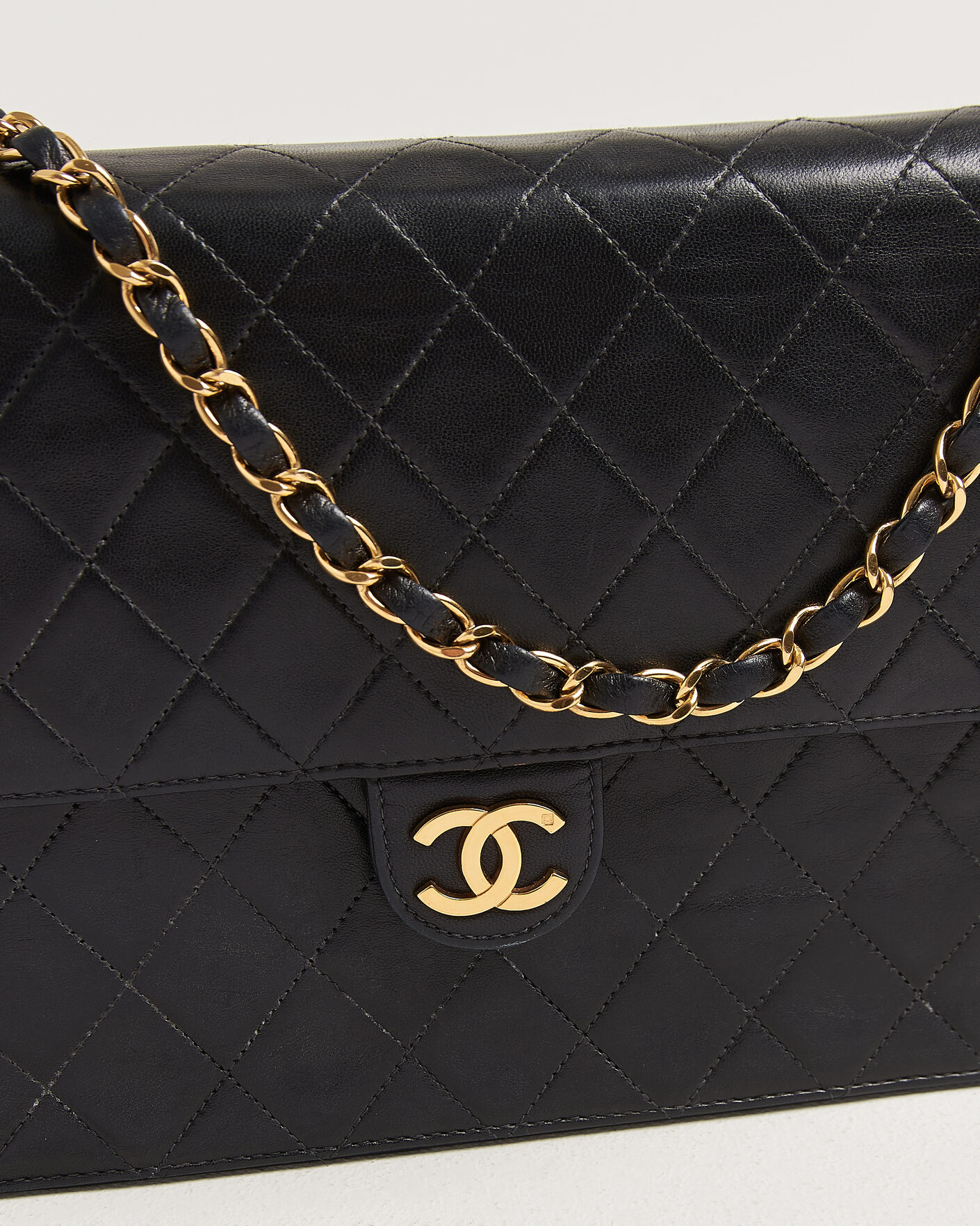 Homme | Pre-Owned & Vintage Bags | Chanel Pre-Owned | Single Flap Bag Black