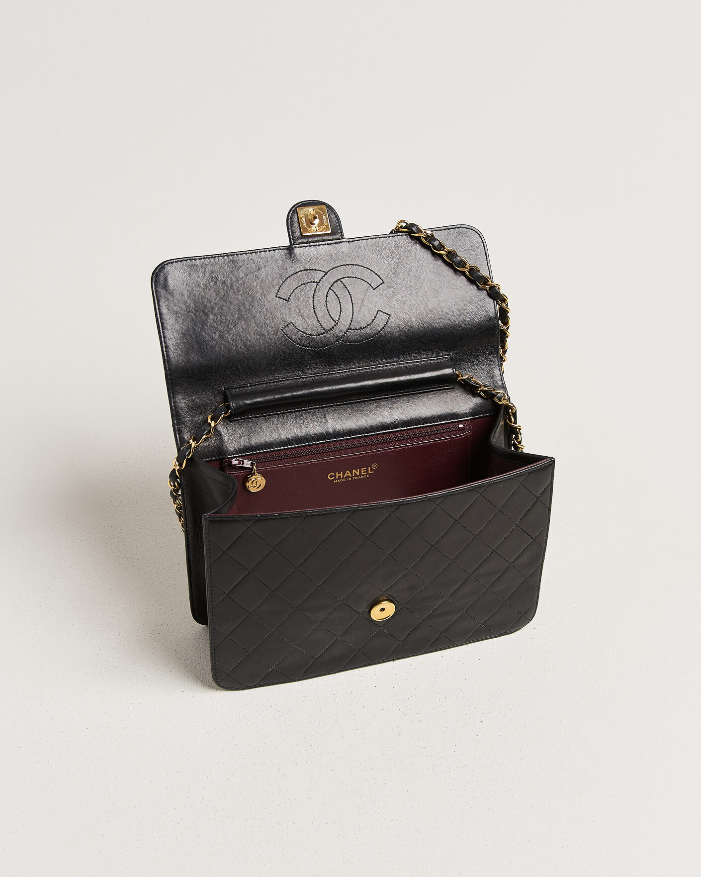 Homme | Pre-Owned & Vintage Bags | Chanel Pre-Owned | Single Flap Bag Black