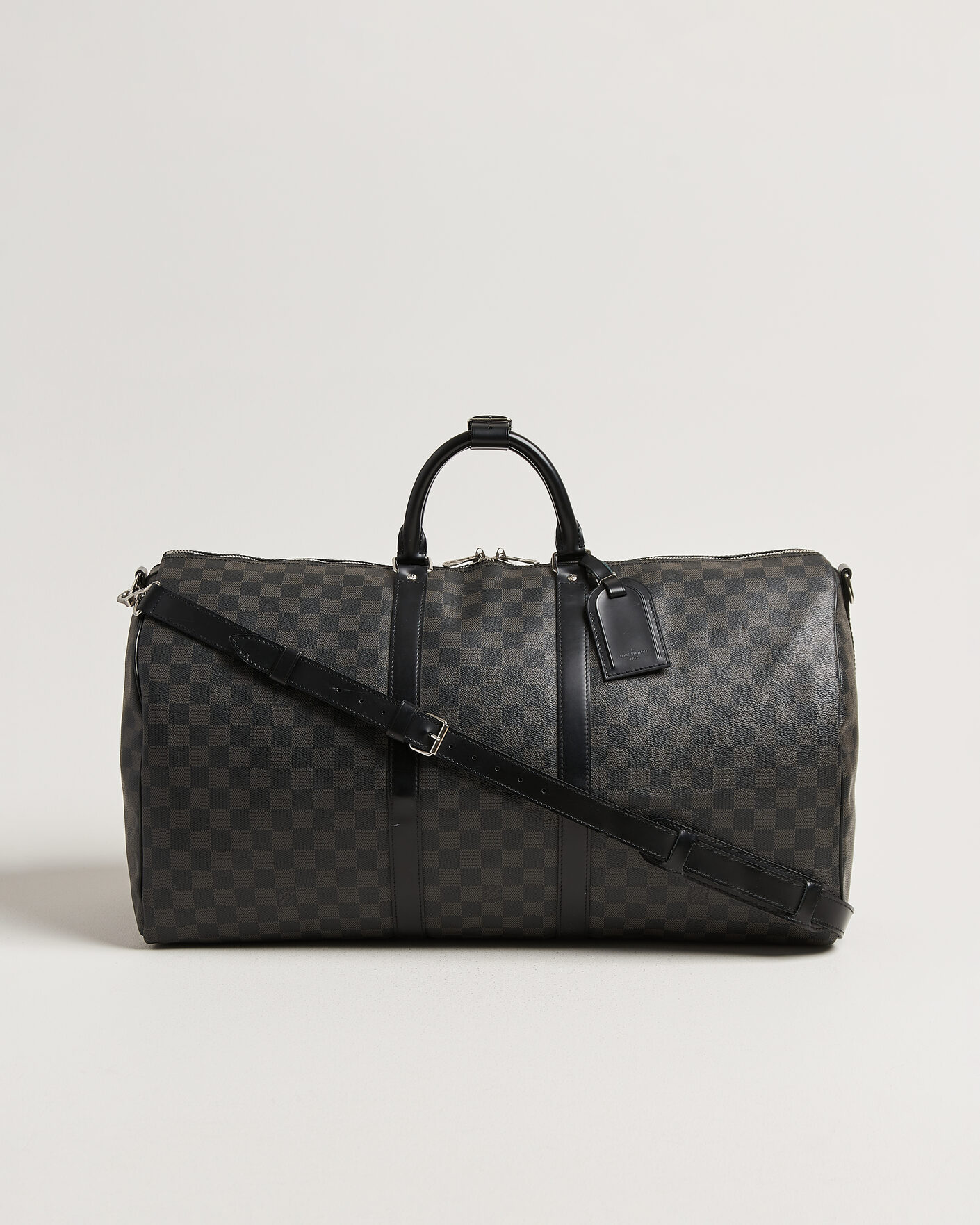 Heren | Pre-Owned & Vintage Bags | Louis Vuitton Pre-Owned | Keepall Bandouliére 55 Damier Graphite