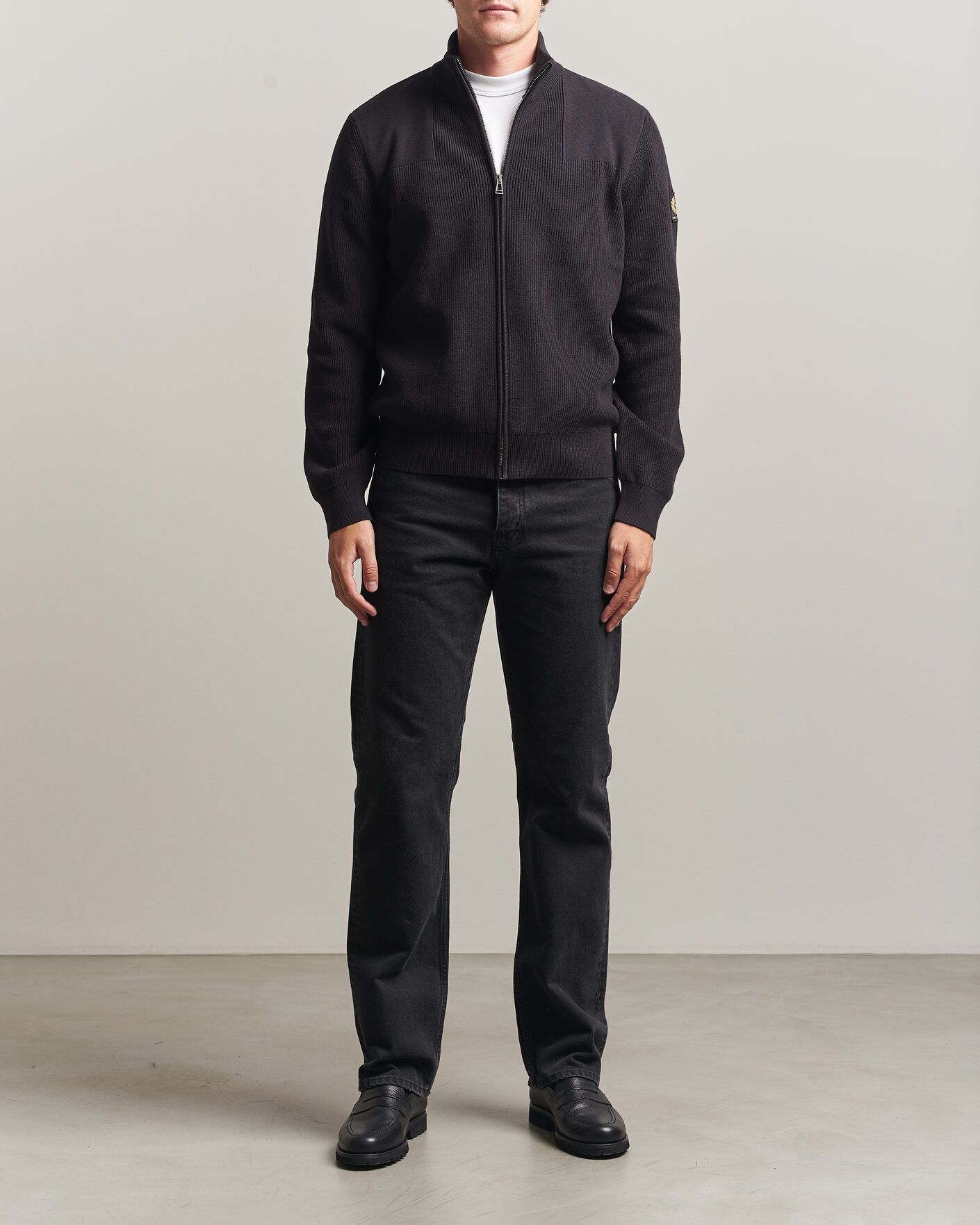 Homme | Pulls Et Tricots | Belstaff | Commander Knitted Full Zip Black