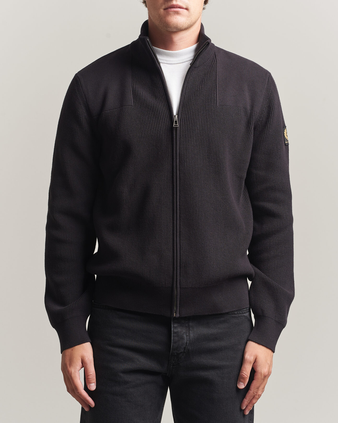 Homme | Pulls Et Tricots | Belstaff | Commander Knitted Full Zip Black