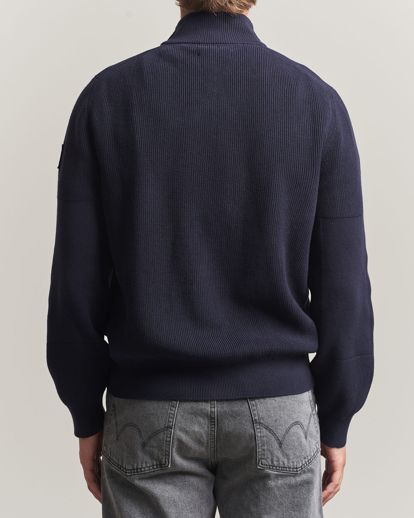 Homme | Pulls Et Tricots | Belstaff | Commander Knitted Full Zip Dark Ink