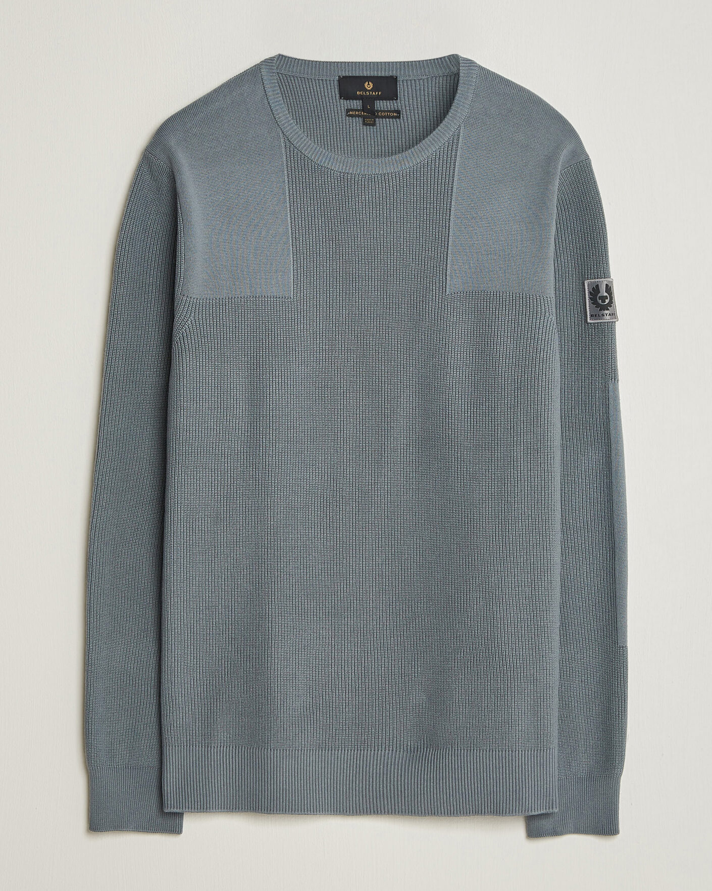 Heren | Truien | Belstaff | Commander Knitted Crew Neck Atlantic Grey