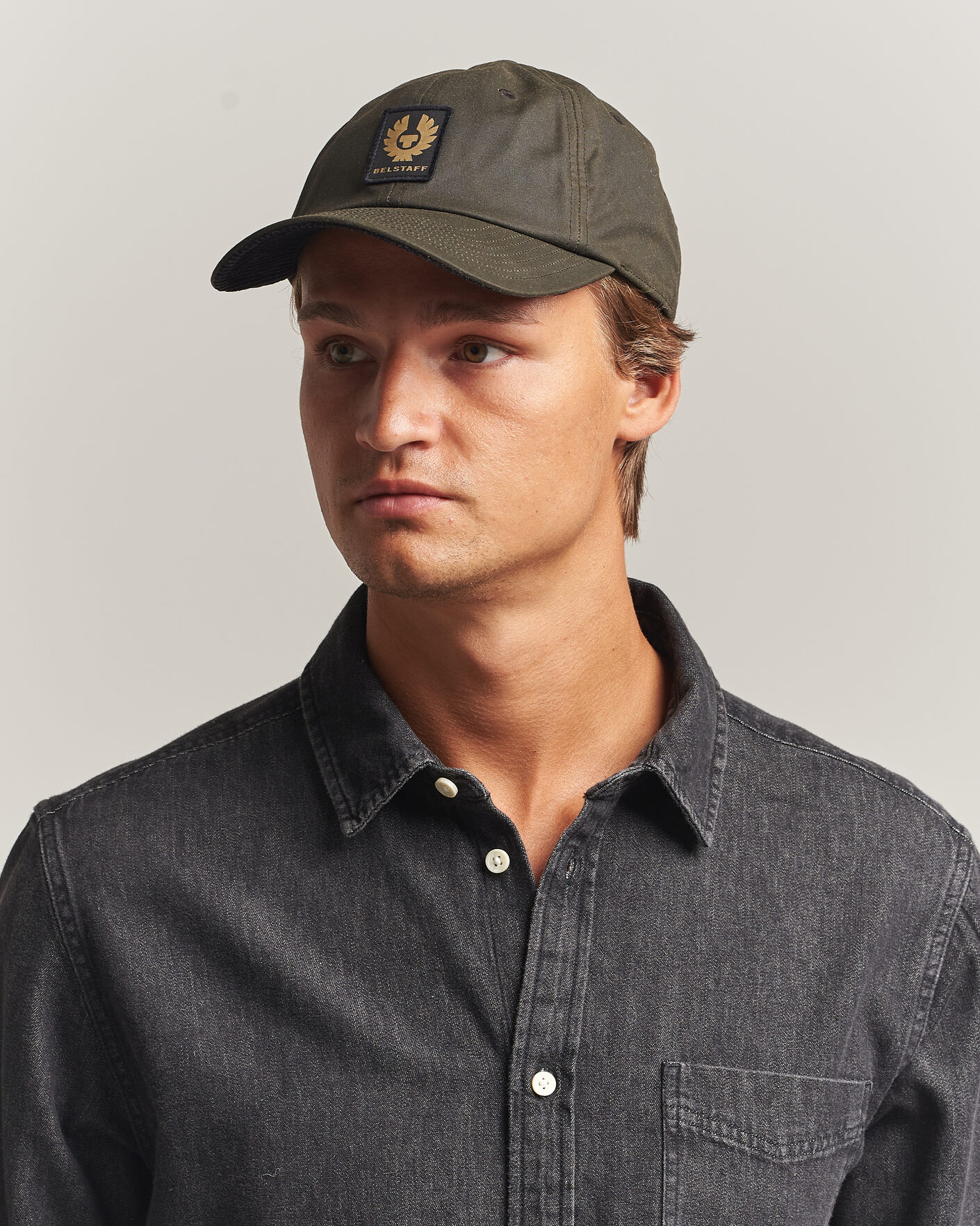 Homme | Bobs Et Casquettes | Belstaff | Phoenix Wax Logo Cap Faded Olive