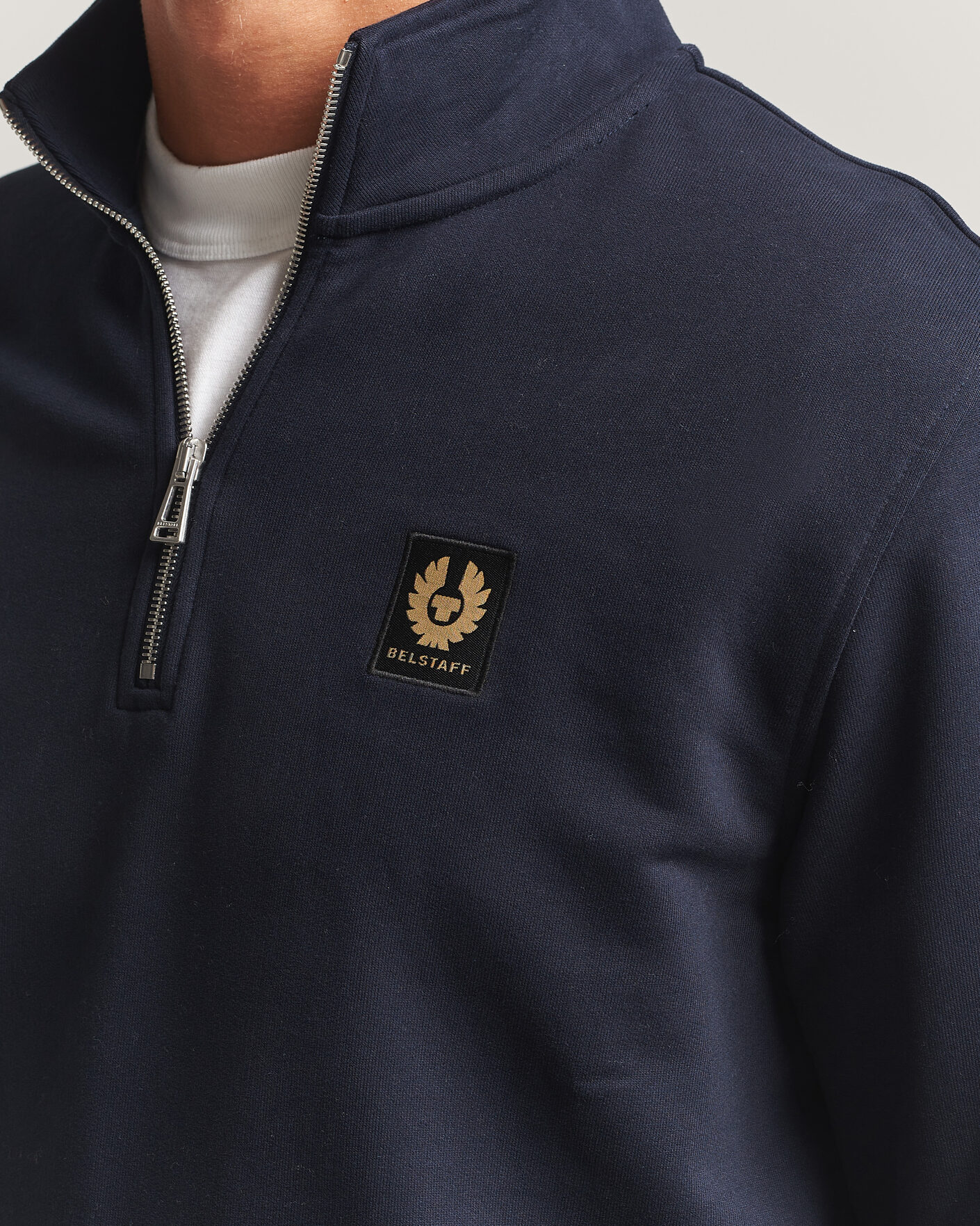Homme | Pulls Et Tricots | Belstaff | Signature Half Zip Sweatshirt Dark Ink